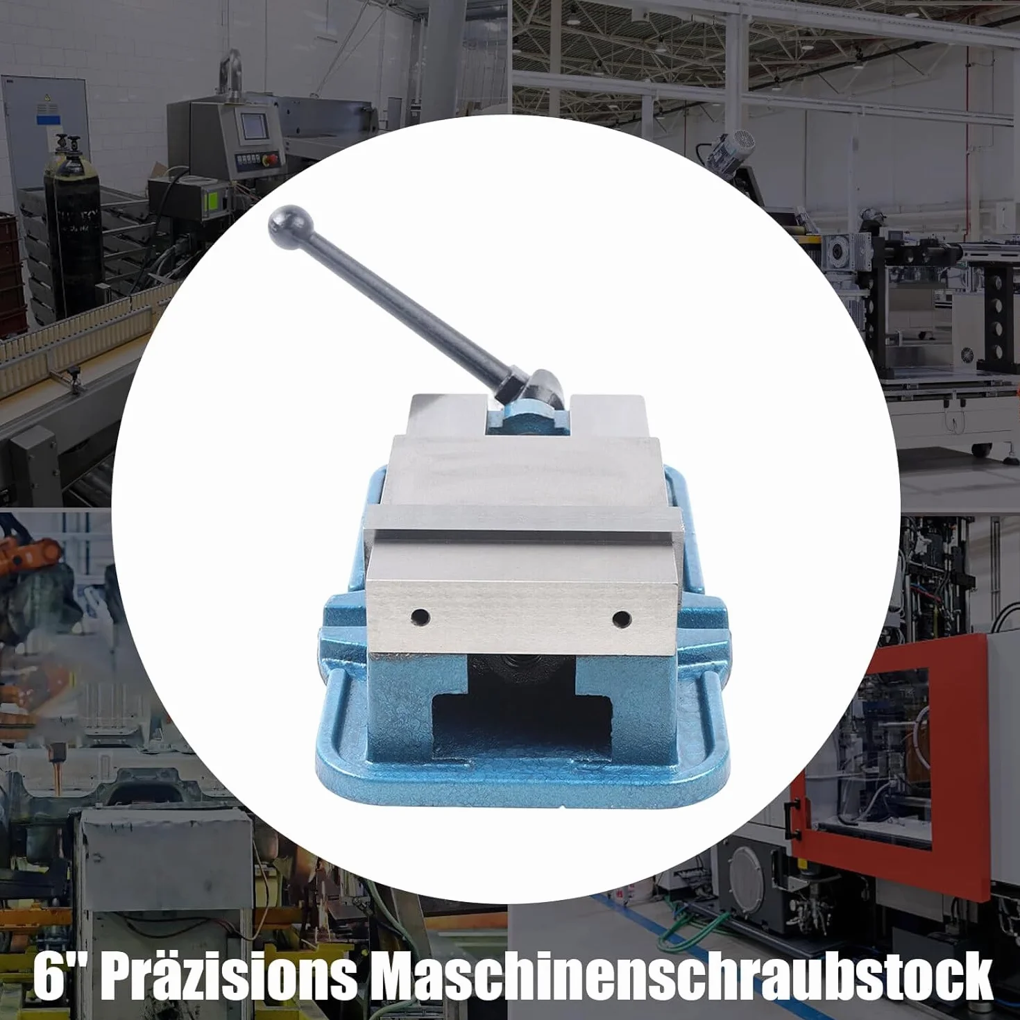 Precyzyjne imadło maszynowe, 160 mm, imadło stołowe, imadło śrubowe, wysokość szczęk 45 mm, profesjonalne imadło do wiertarki do precyzyjnej pracy