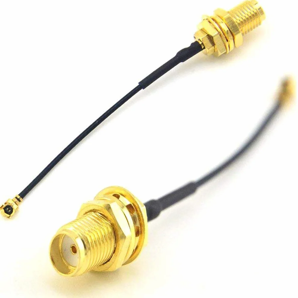 Hailege 5 szt. IPX IPEX U.FL do SMA żeńska antena pigtail Wi-Fi koncentryczny kabel o niskiej stracie 6 cali (15 cm)