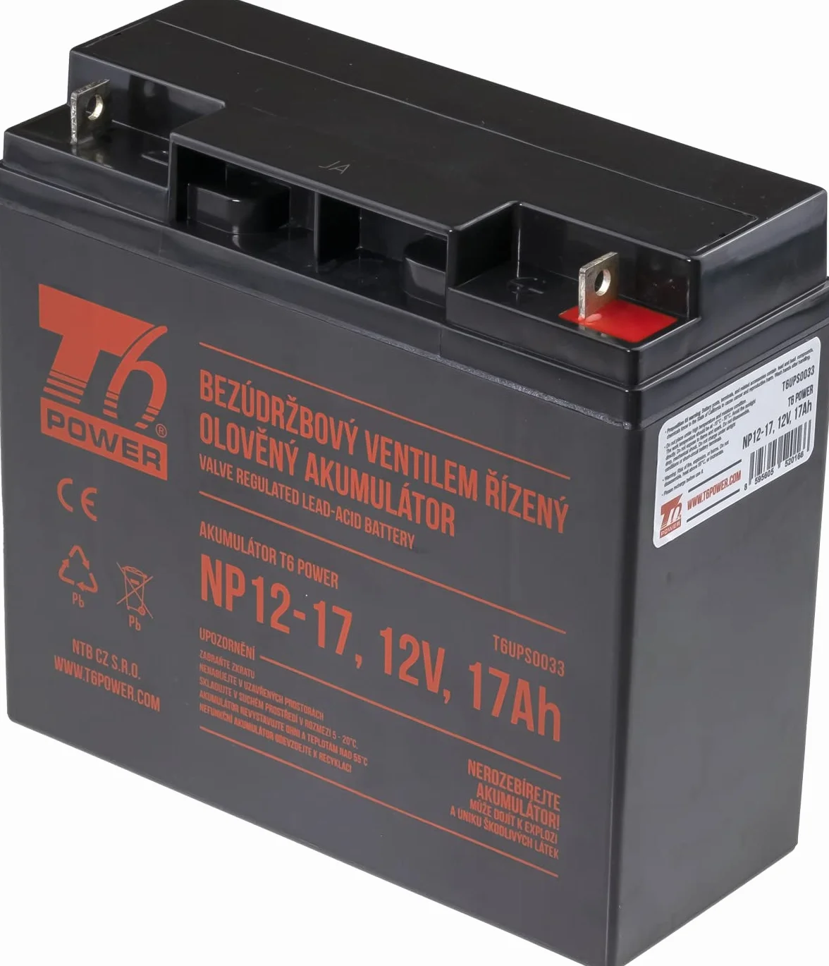 Akumulator T6 Power NP12-17 12V 17Ah