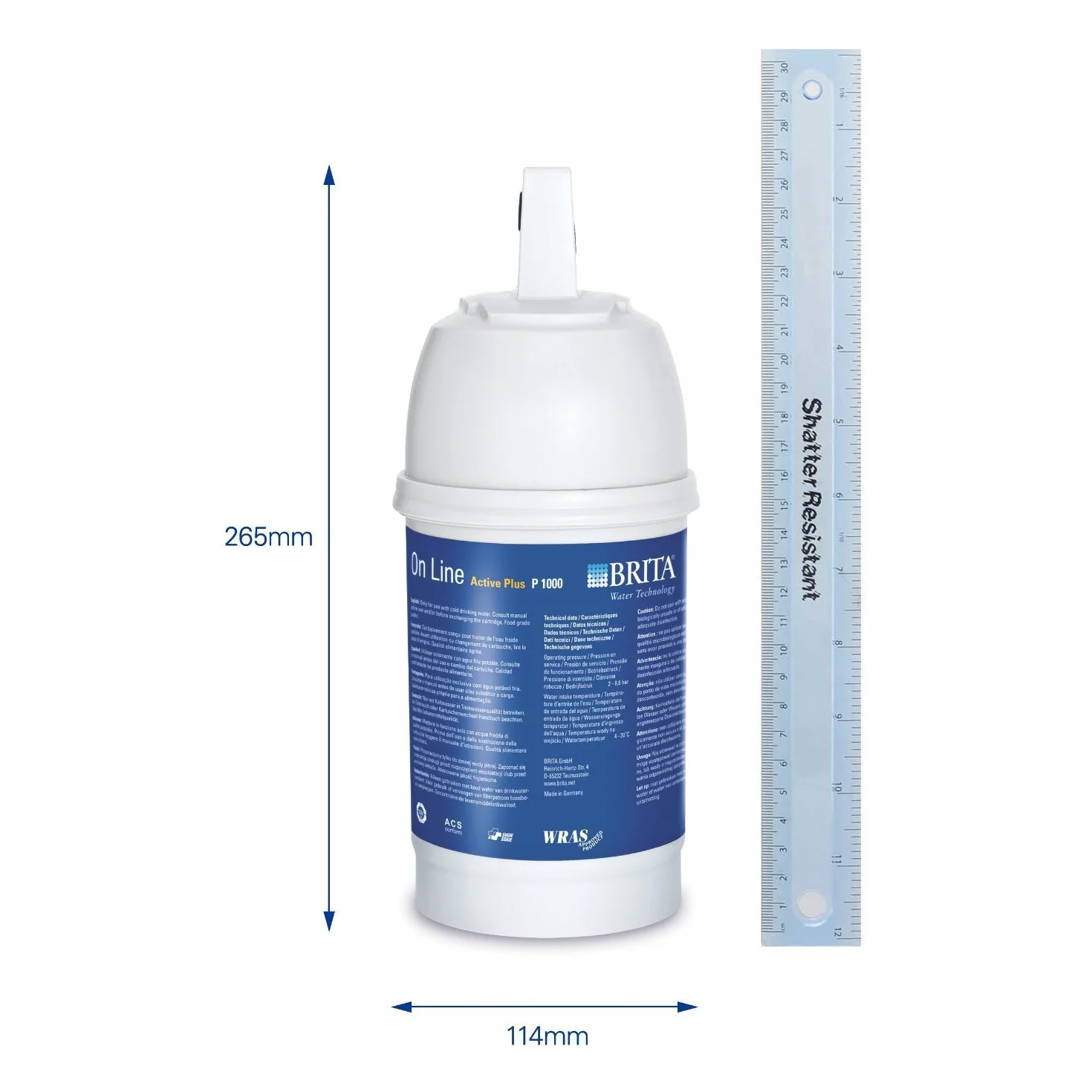 BRITA Bateria z wbudowanym filtrem wody WD 3020, 3-drożny kran z filtrem do redukcji wapna, chloru i substancji zakłócających smak w wodzie z kranu