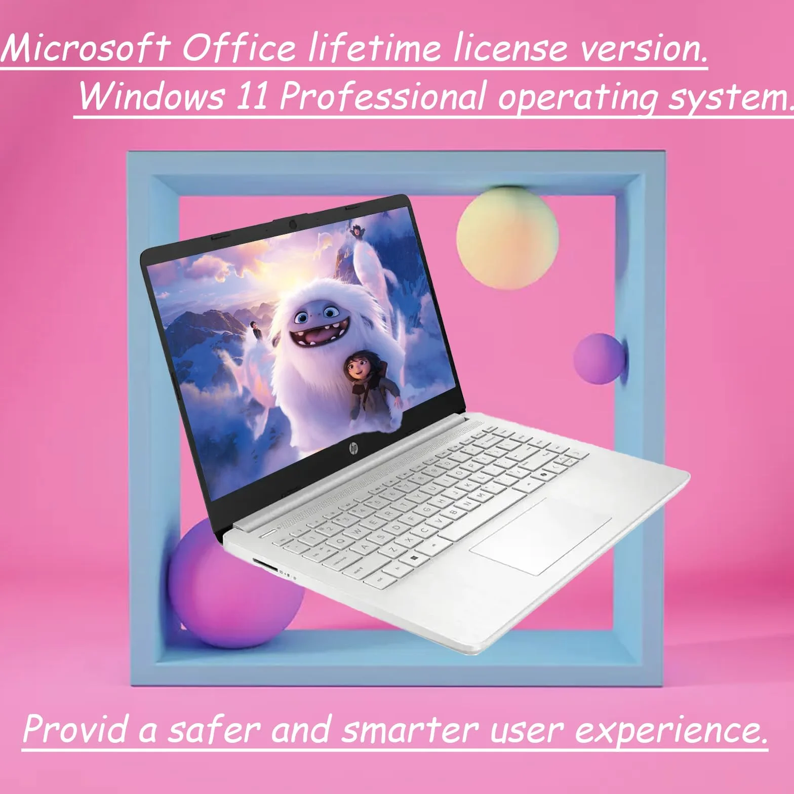 HP MS Office Lifetime Win11 Pro laptop N150 32 GB UFS 1 TB HD naturalne srebro