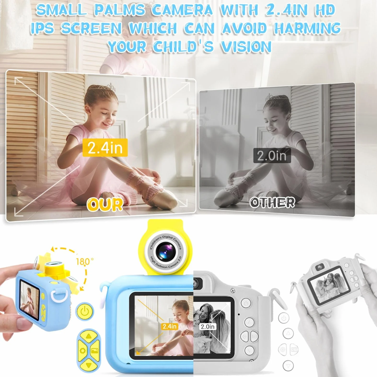 Aparat Fotograficzny dla Dzieci 2,4" 180° Cyfrowy z Karta 32GB X101