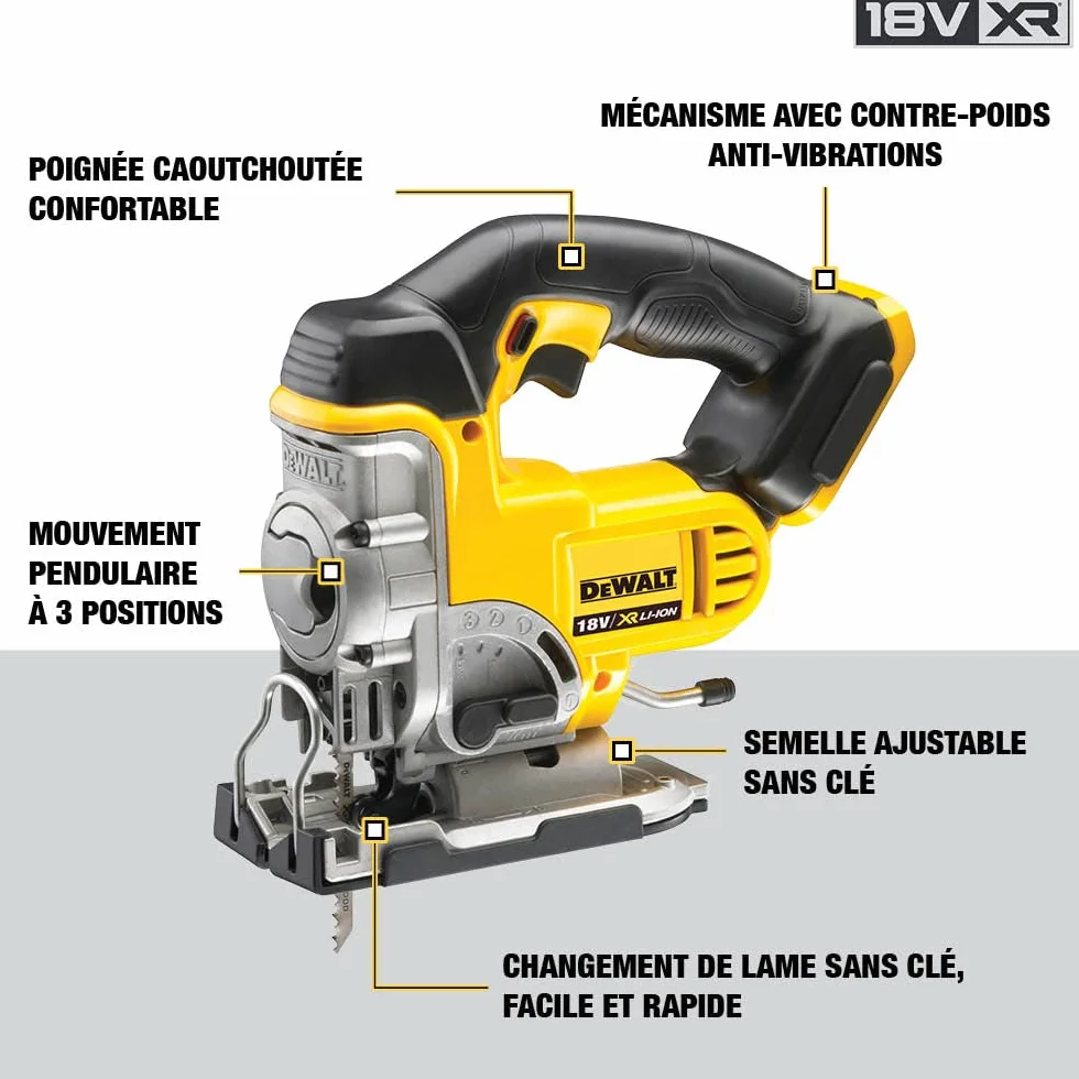 Dewalt Wyrzynarka 135 mm Czarny Żółty