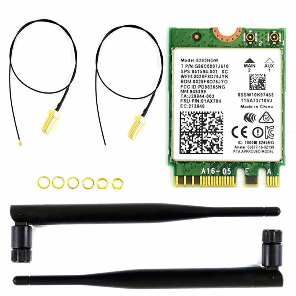 Waveshare AC8265 Wireless NIC for Jetson Orin Nano/NX/Nano 2.4G/5G WiFi Dual Mode Module