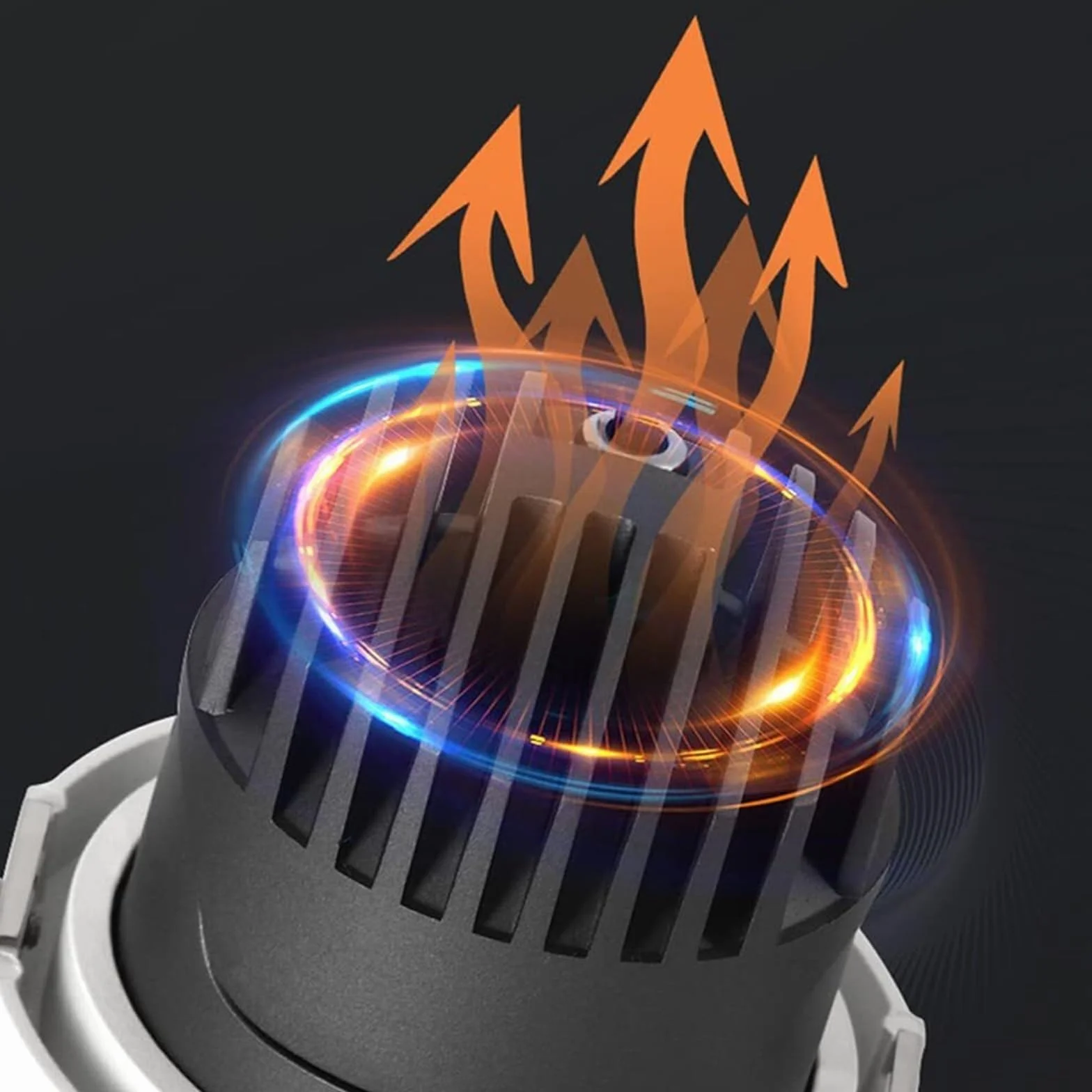 Nieoślepiające światło Downlight bez puszki, 10 W/12 W/15 W, 3,5-calowa okrągła lampa sufitowa do zabudowy, podkładka świetlna, 3 temperatury barwowe do wyboru (15 W, ciepła