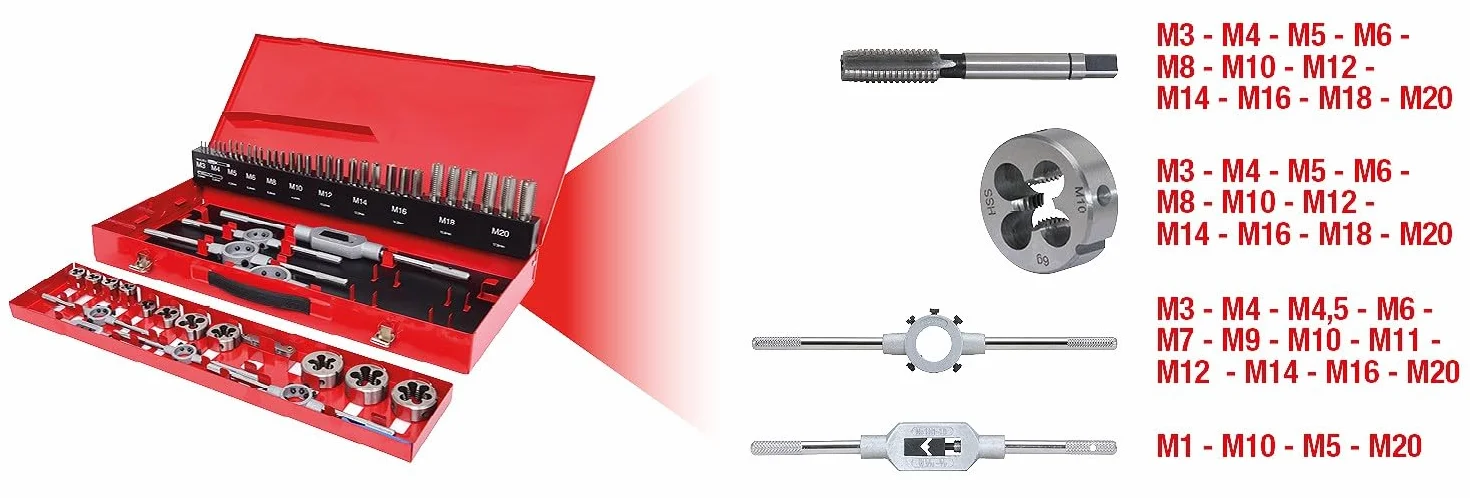KS Tools 331.0654 HSS Zestaw gwintowników w opak przemysl54-szt
