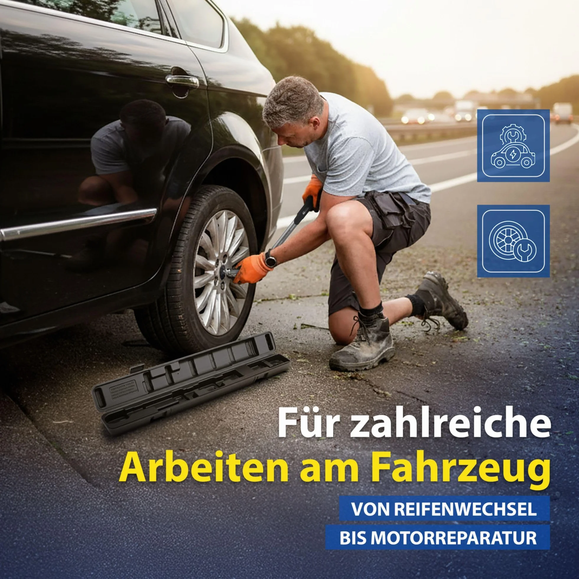 Goodyear 75522 Klucz Dynamometryczny, Wielokolorowy, 4 Elementy