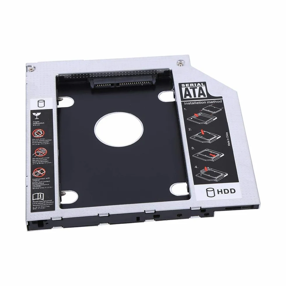 Cuifati 9,5 mm SATA SSD HDD dysk twardy taca uniwersalna adapter Bay optyczny do laptopa