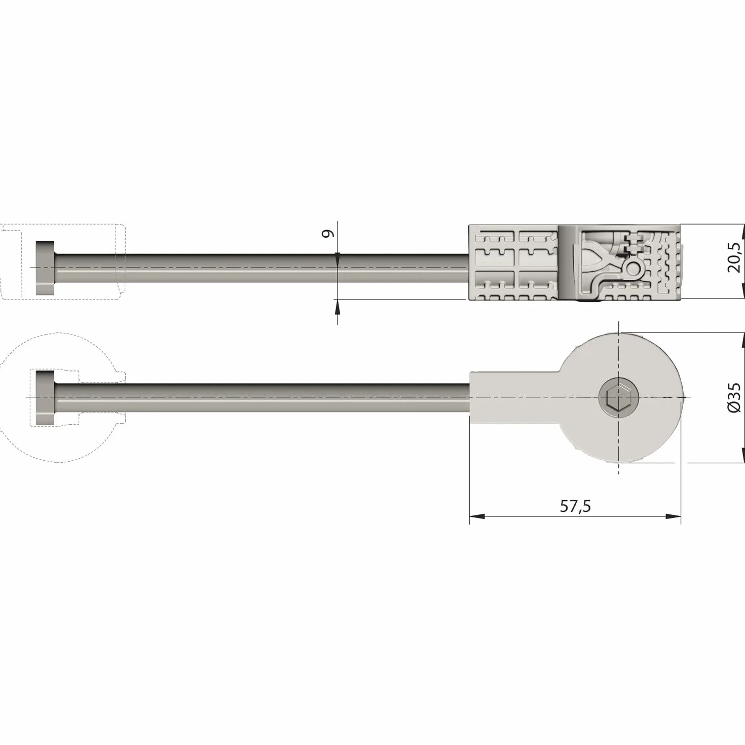 vasalat Złącze blatowe Quick-Tech – 4 x łącznik do płyt M8 x 150 mm do blatu roboczego o grubości minimalnej 25 mm + 4 x odpowiednik