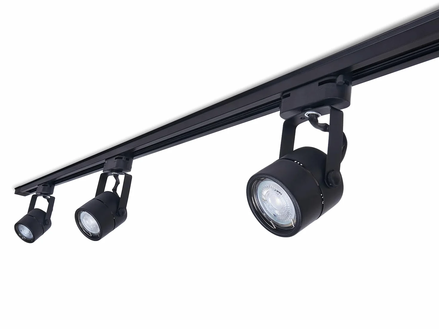 Steka Violet Oświetlenie Szynowe - System Szyn Świetlnych LED - Szyna z 3 Gniazdami GU10 - Dekoracyjna Lampa Sufitowa - Lampa Wewnętrzna LED - Szyna o Długości 1,5 m - Czarne