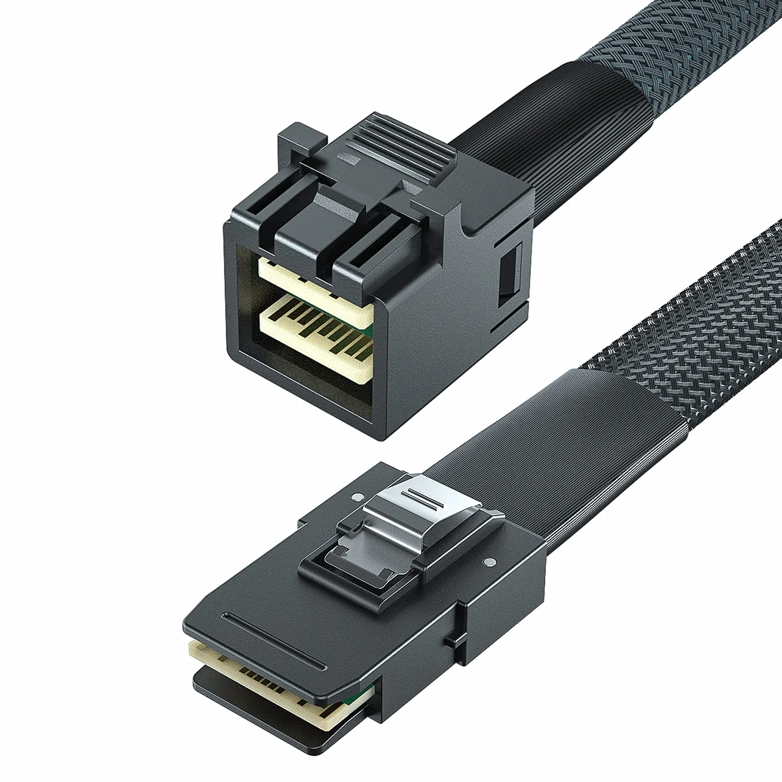 ipolex Mini SAS HD SFF-8643 do Mini SAS SFF-8087 kabel wewnętrzny 0,8m 2-pak