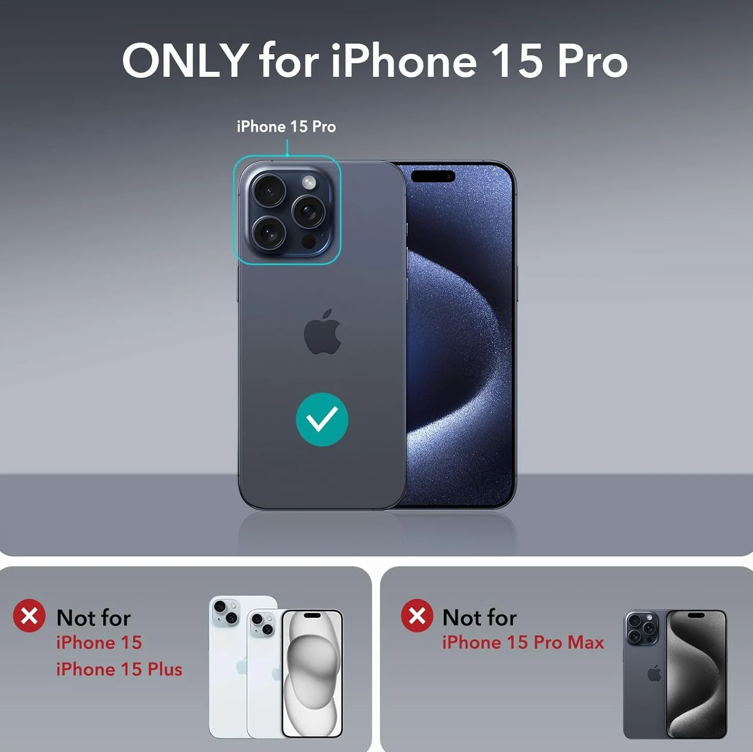 ESR Etui do iPhone 15 Pro MagSafe przezroczyste ochrona wojskowa