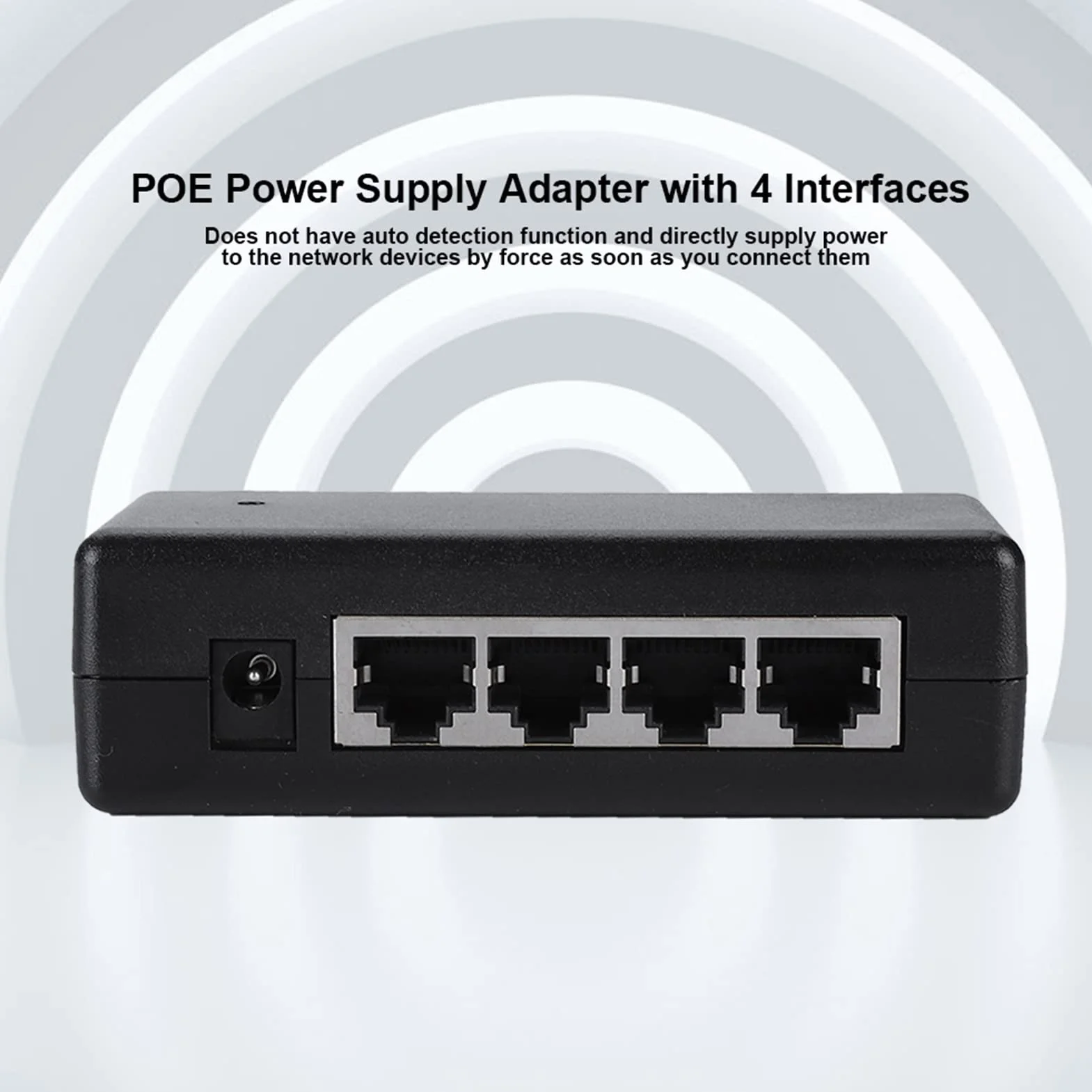 Przełącznik PoE 4-portowy 12-48V wtryskiwacz zasilania Ethernet do kamery IP