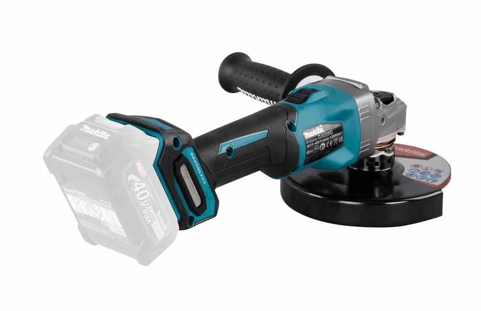 Makita GA036GZ akumulatorowa szlifierka kątowa 40 V maks. (bez akumulatora, bez ładowarki), petrol
