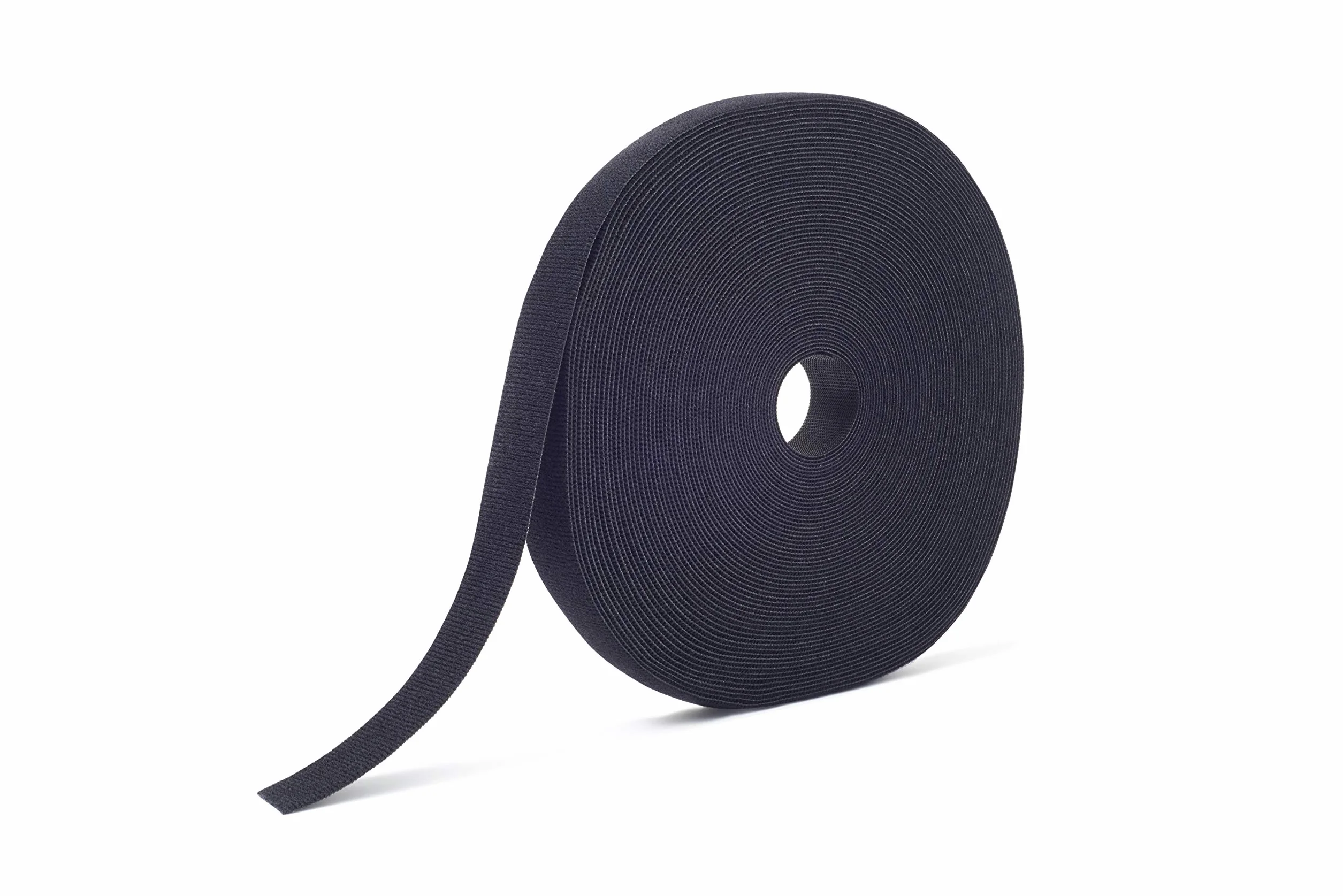 VELCRO Brand ONE_WRAP Tape 3/8" x 25 Yard Double Sided Self Gripping Roll, 189754, Black