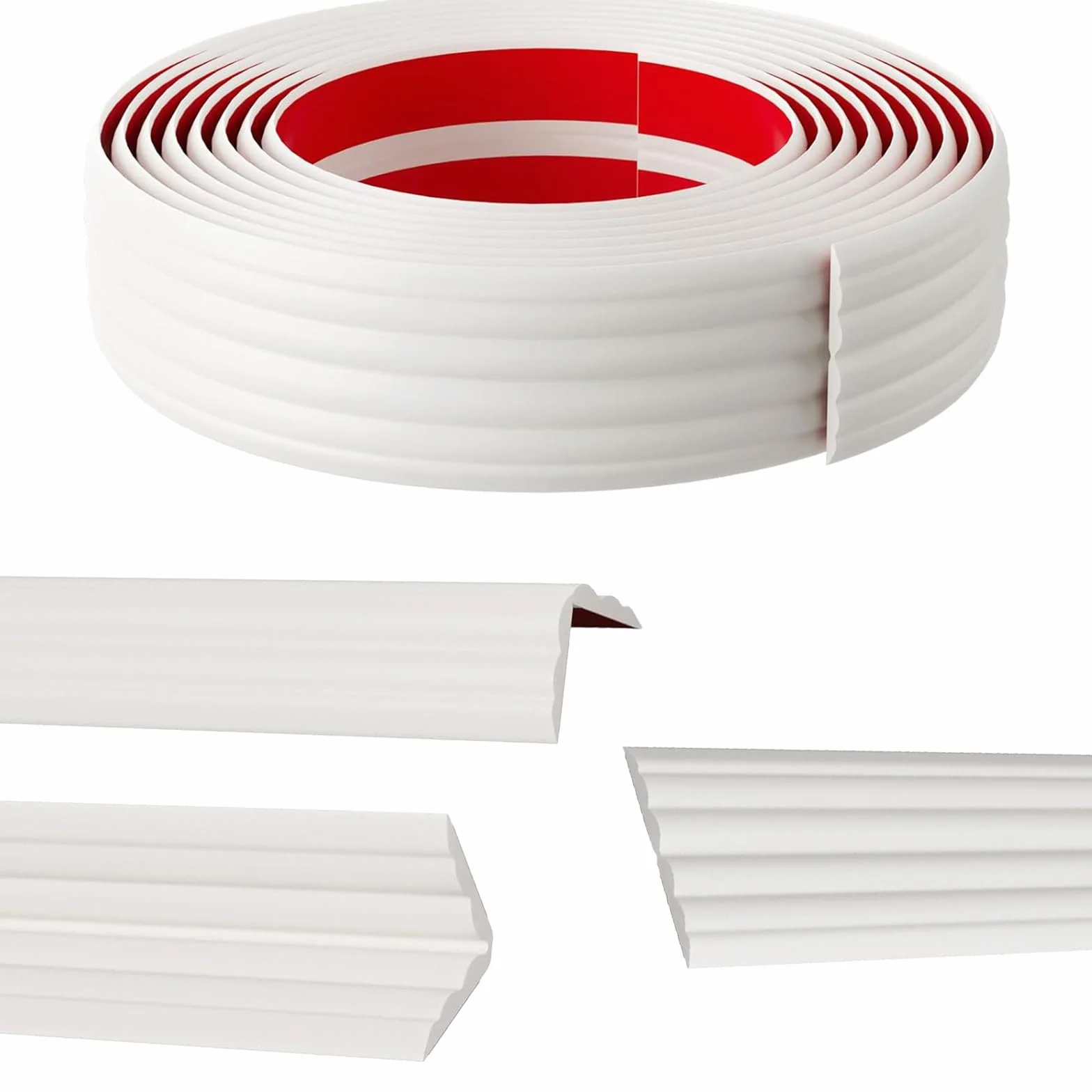 Wielofunkcyjna listwa ozdobna, samoprzylepna, 20 mm, do ochrony narożników, ochrony krawędzi, elastyczna listwa ozdobna do drzwi, okien, ścian i podłóg, odklejania i przyklejania, miękka listwa