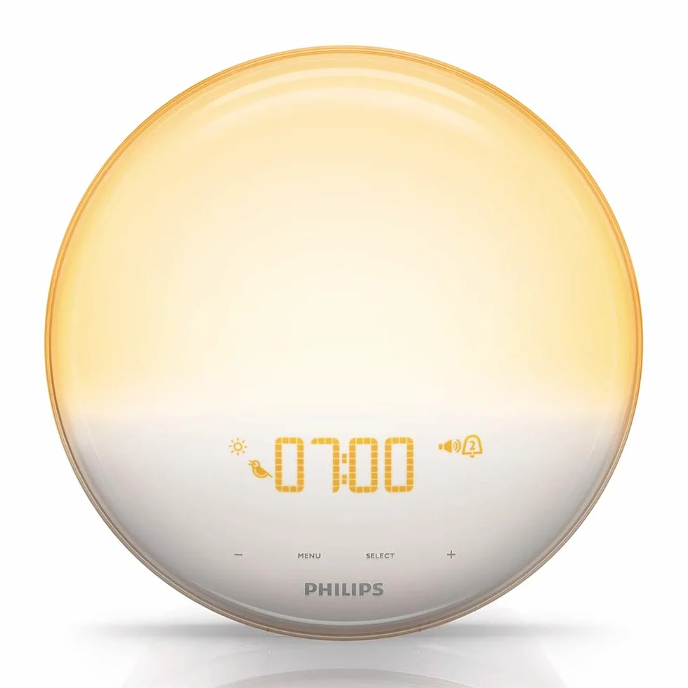 Philips SmartSleep Wake Up Light HF3531/01, symulacja wschodu słońca, 7 dźwięków, radio FM