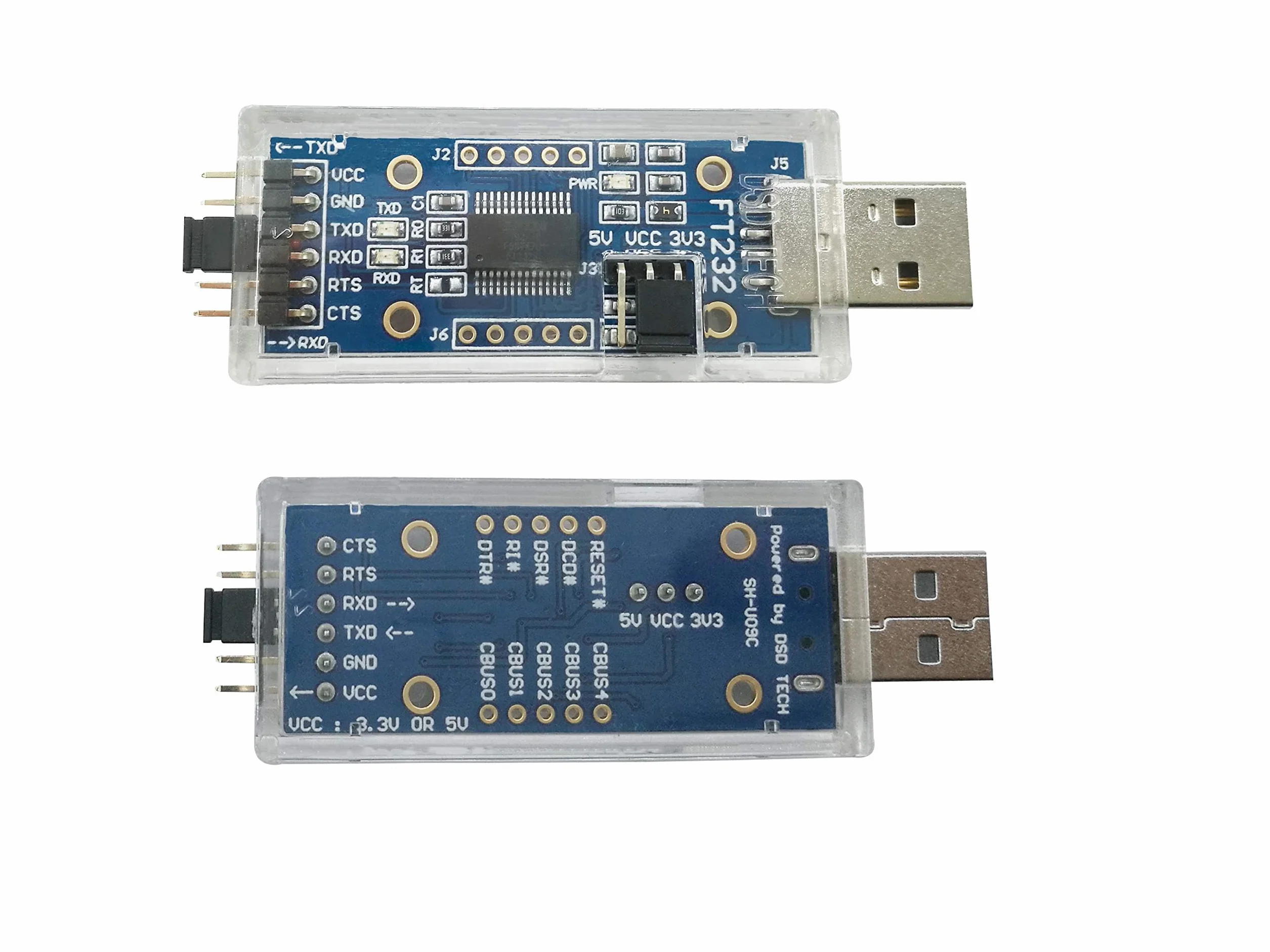 DSD TECH SH-U09C Adapter Szeregowy USB na TTL z Chipem FTDI FT232RL