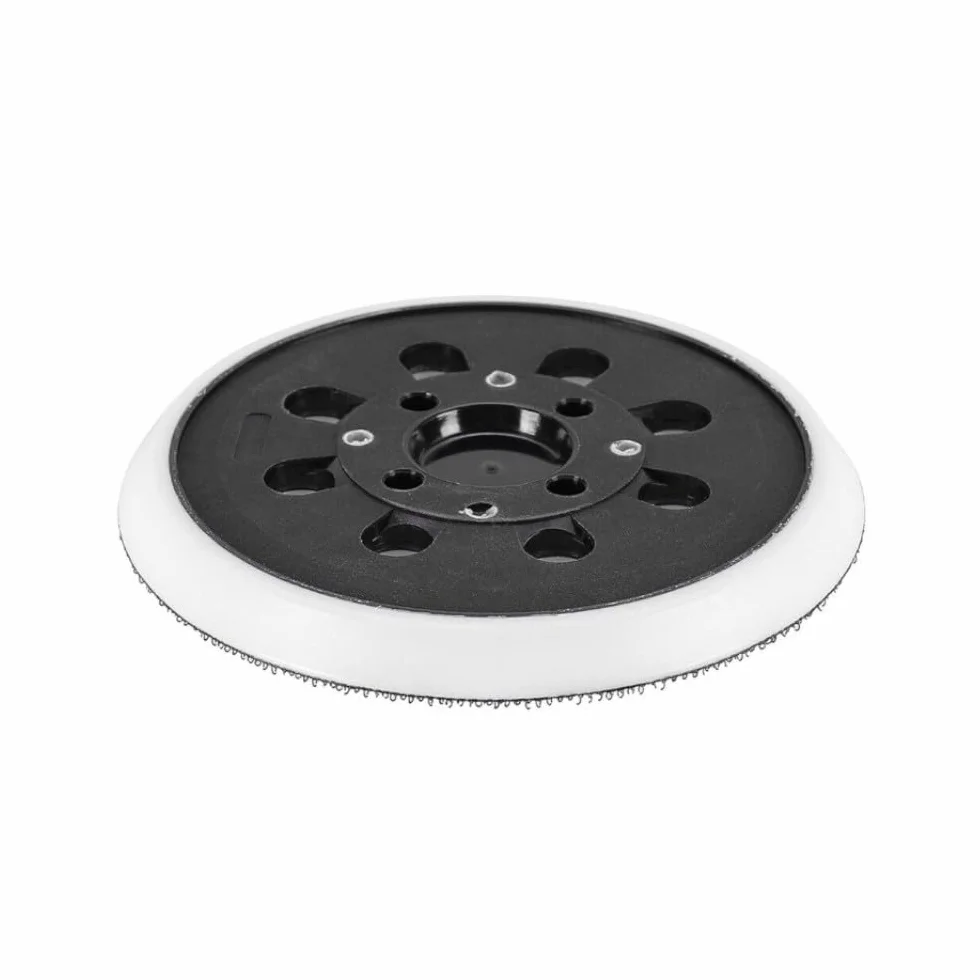 5 x Trade-Shop rzep 8+4-otworowy talerz szlifierski/talerz mocujący/talerz podporowy 125 mm, kompatybilny ze szlifierkami mimośrodowymi Bosch zamiennik 2 609 004 175