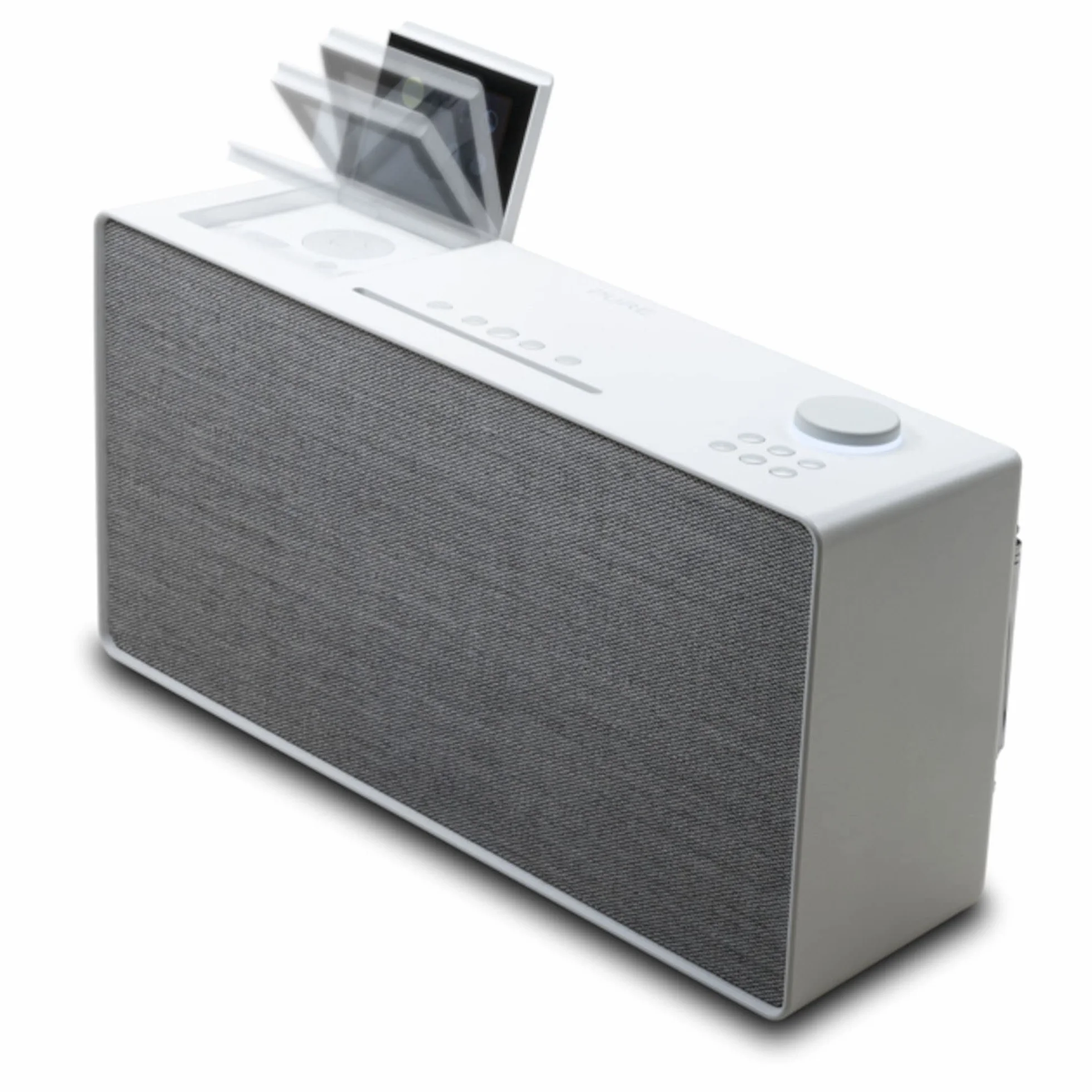 Pure Evoke Home All-In-One System muzyczny DAB+ FM radio internetowe Bluetooth CD składany wyświetlacz biała