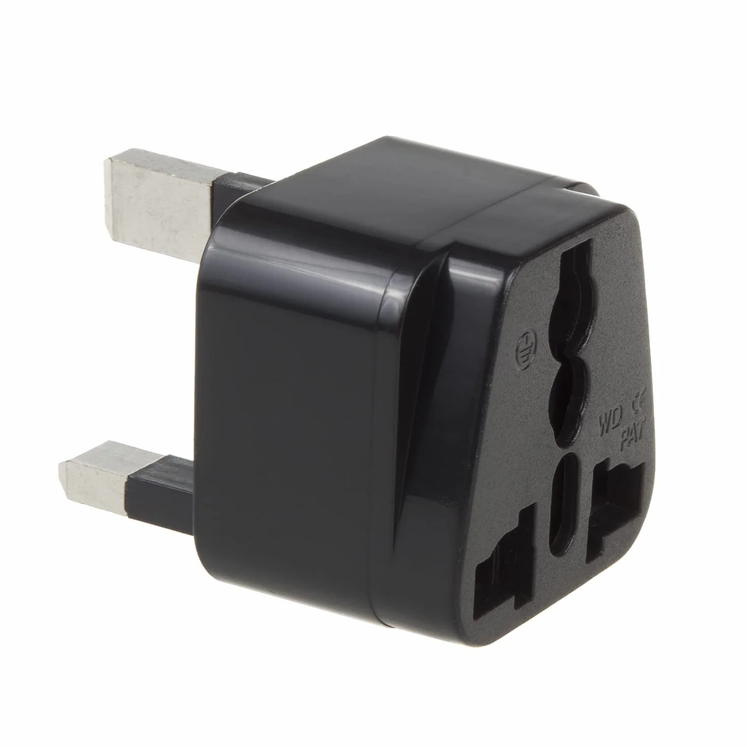 Maclean MCE154 Uniwersalny Adapter Podróżny, Profesjonalna Wtyczka GB/UK (gniazdo) do UE (wtyczka), Przejściówka do Gniazdka Europejskiego na Brytyjskie, Koloru Czarnego