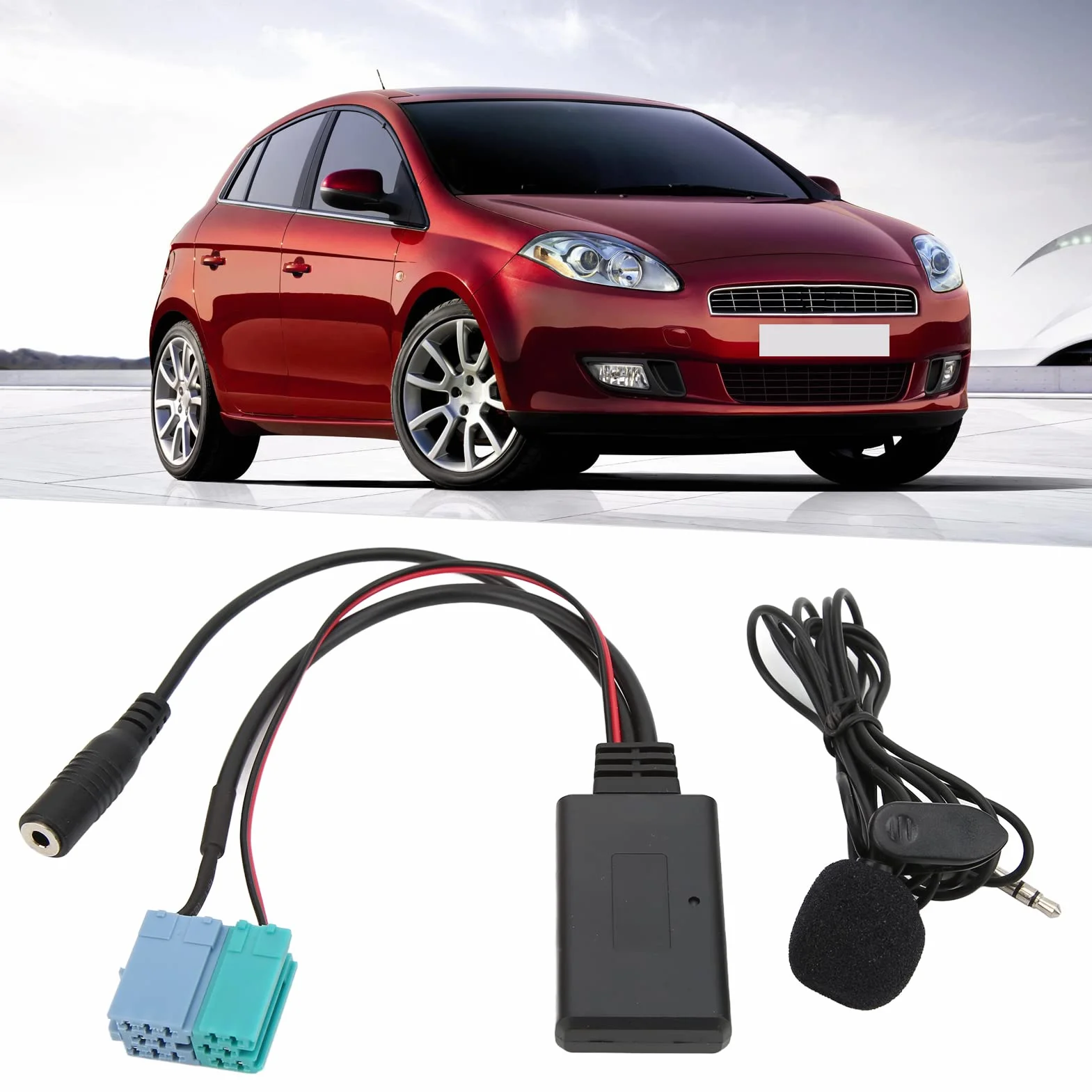 Kabel Samochodowy Bluetooth AUX IN 6+8-pinowy Adapter do Fiata Bravo 2007