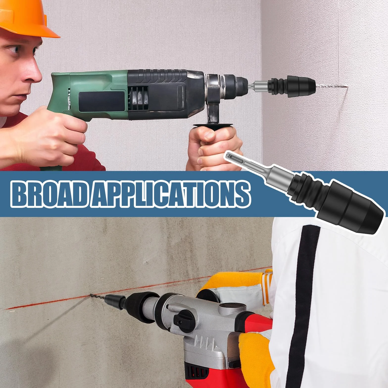 SDS Plus to SDS Max adapter ze stopu stali, obrotowy wiertło udarowe, adapter wiertarki wielofunkcyjnej, konwerter szybkiej wymiany do konserwacji dróg budowlanych