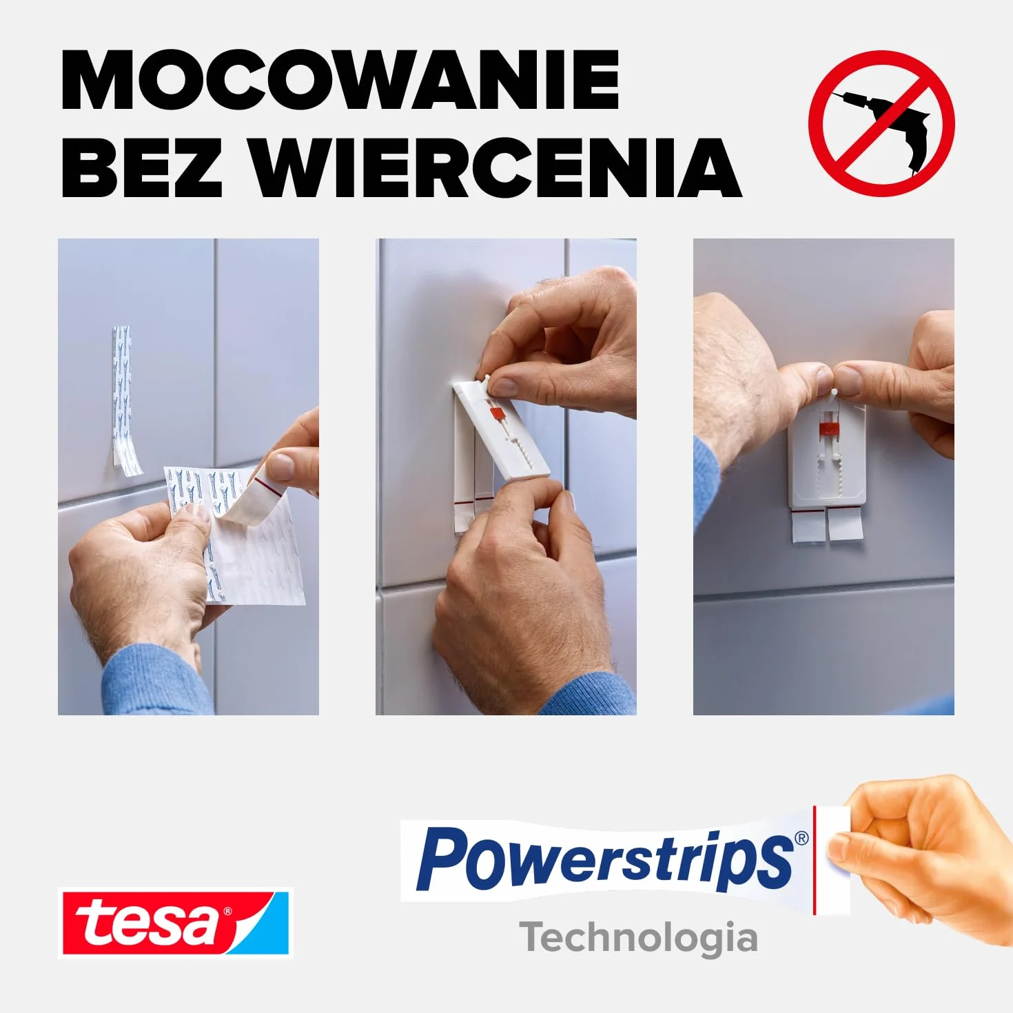 tesa Gwóźdź samoprzylepny do płytek i metalu, regulowany, 2 sztuki – możliwość dopasowania gwoździ do gładkich i twardych powierzchni w łazience i kuchni, siła trzymania 4 kg – zdejmowalne i