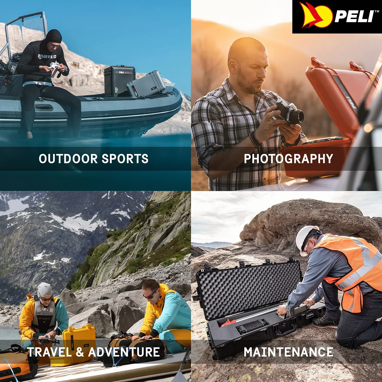 PELI 1500 wstrząsoodporne etui ochronne IP67 40 l czarne