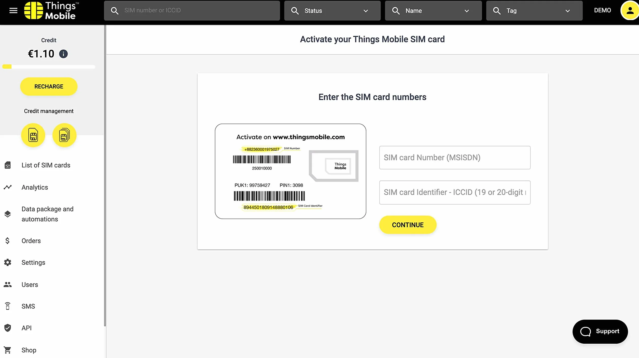 Things Mobile Karta SIM do alarmu antykradzieżowego GSM/2G/3G/4G globalny zasięg