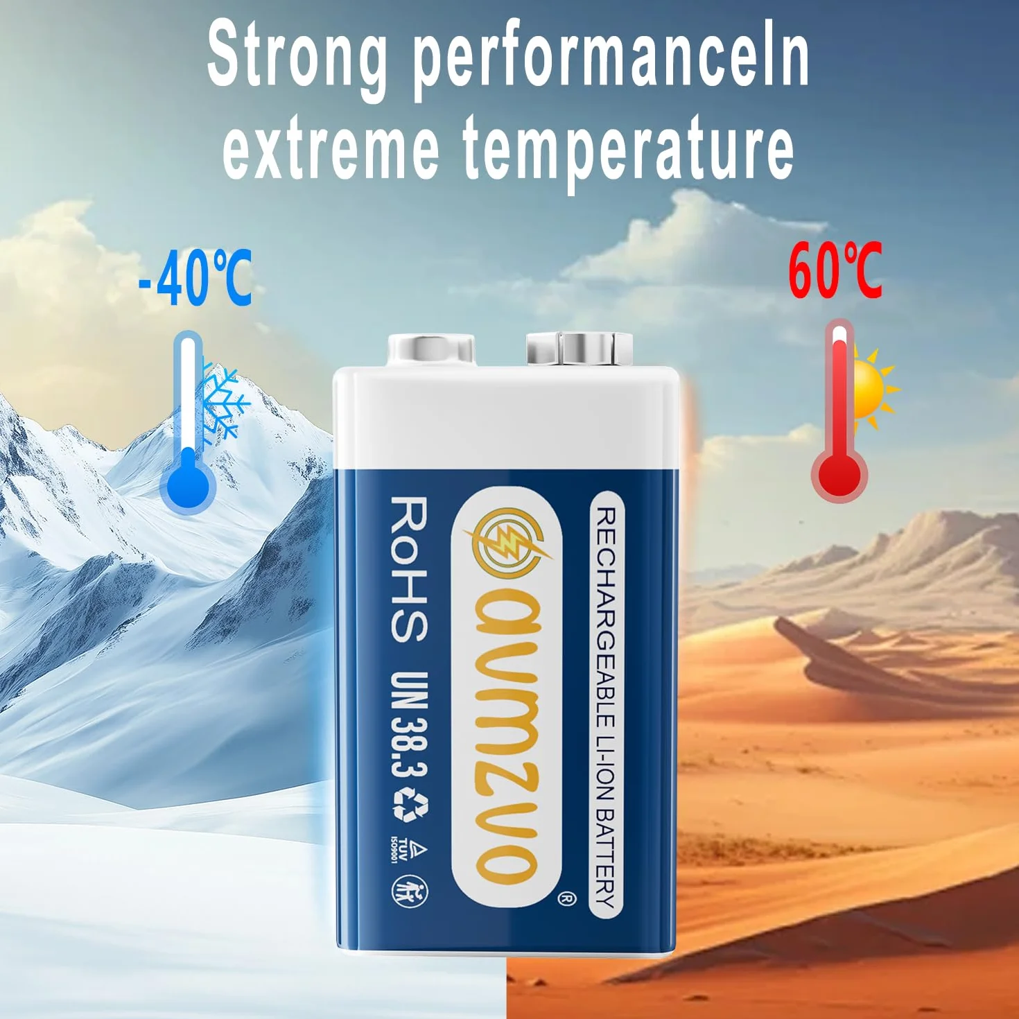 Akumulator 9V blokowy 1350 mAh 2 sztuki z ładowaniem USB C