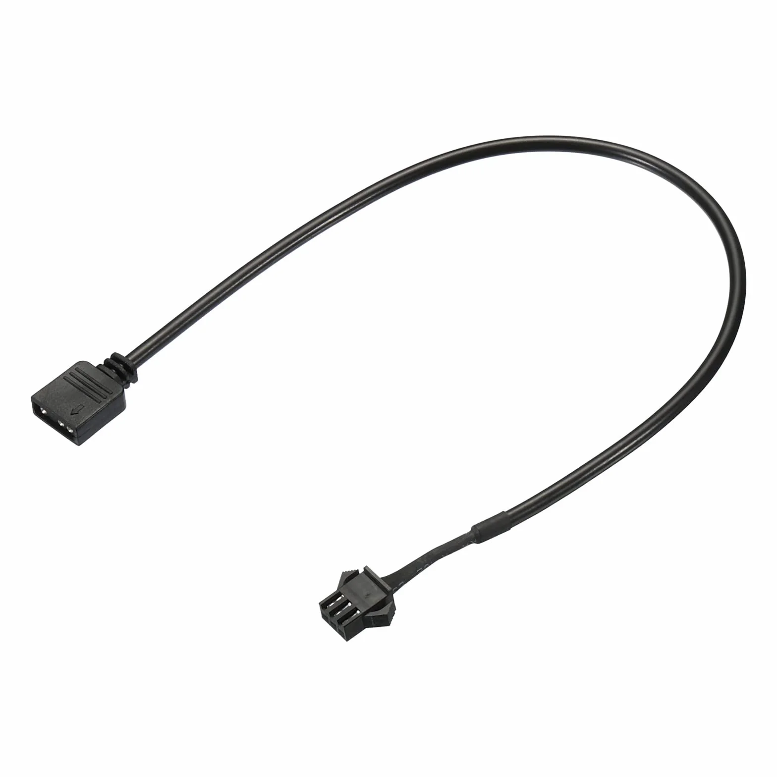 PATIKIL 3-pinowy 5 V 30 cm długi interfejs płyty głównej komputera do SM3P żeński kabel przedłużający, zasilacz z tworzywa sztucznego metal do wentylatorów RGB taśm LED, czarny