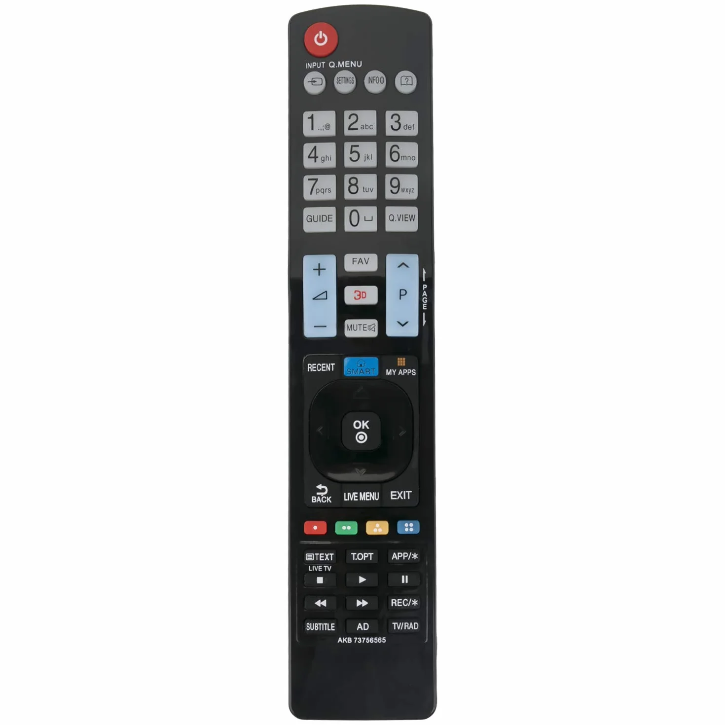 VINABTY AKB73756565 Zamiennik pilota zdalnego sterowania do LG TV 32LB650 39LB650 42LB650 47LB650 50LB650 55LB650 60LB650 70LB650