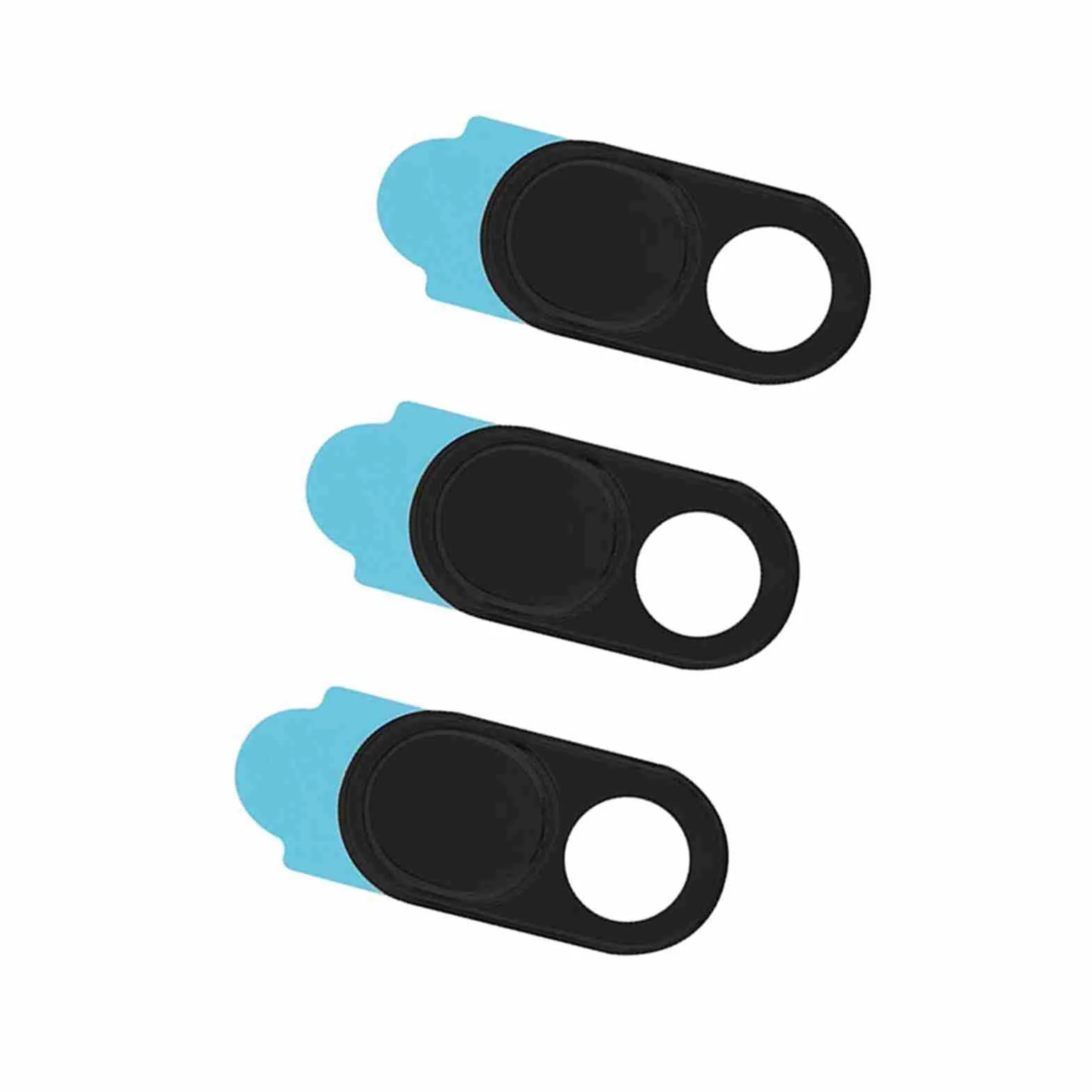 Generic 3 szt. Osłona Kamery Internetowej Naklejka Zabezpieczająca Aparat, Cienka Osłona Obiektywu do Tabletów Typu Smartfon, łatwa w Użyciu Prywatności (BLACK)
