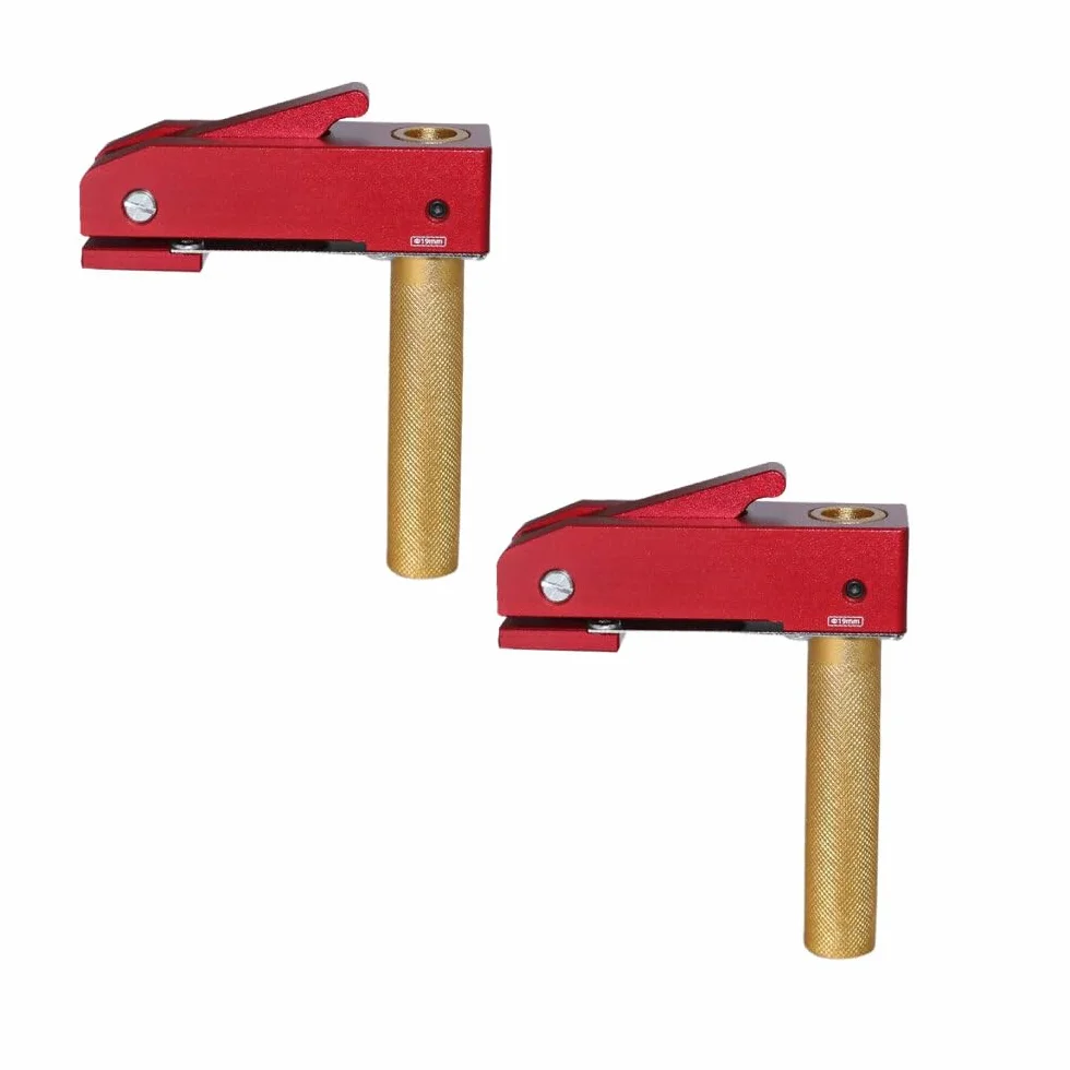VIDOO Zacisk Biurkowy Szybkiego Działania Docisk Stolarski Klips dla Warsztatu Narzędzie do Otworów Dog Hole 19/20MM-2 PCS 19mm