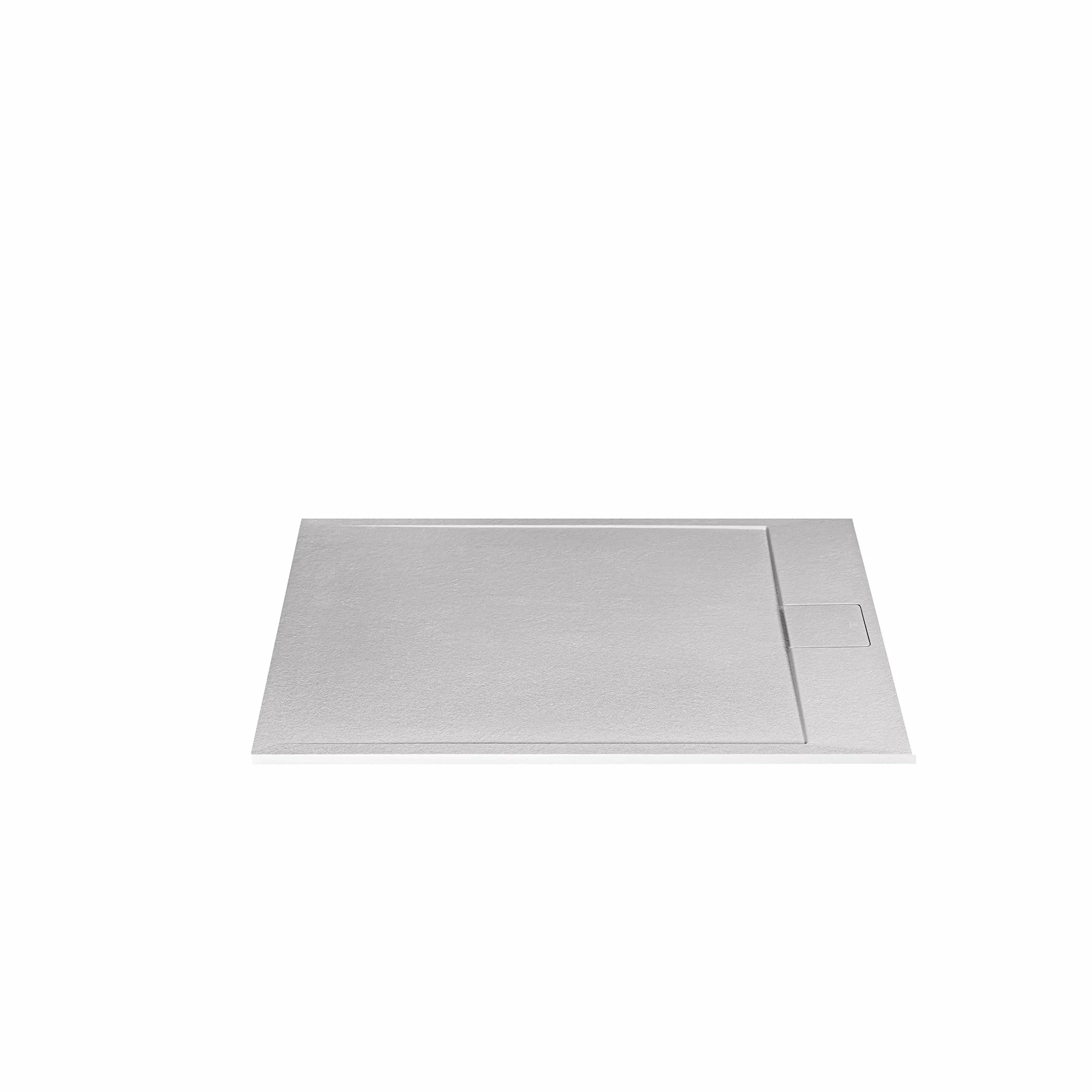 Ideal Standard Ultra Flat S i.life, brodzik prysznicowy, prostokątny, 100 x 80 cm, krótki boczny, matowe wykończenie o wyglądzie kamienia, biały