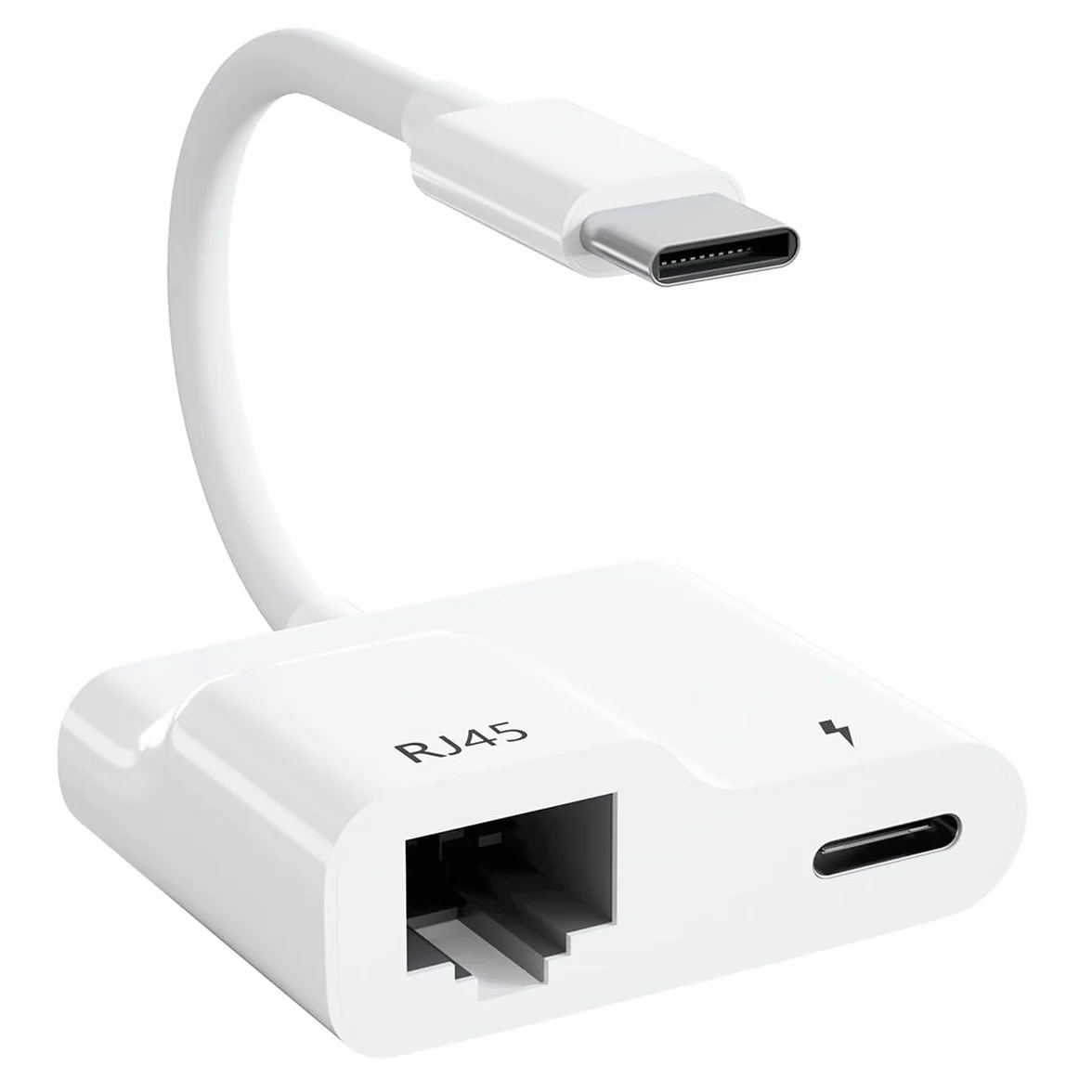 DollaTek karta sieciowa USB-C na RJ45 100 Mbit/s Ethernet adapter z PD ładowanie telefonu