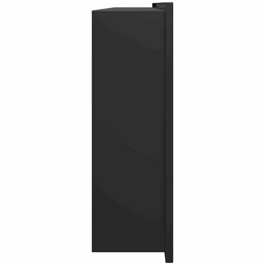 Aneks prysznicowy czarny, ze stali nierdzewnej, 90 x 30 x 9,5 cm, z ochroną przed pryskaniem, drzwi wnękowe, kabina prysznicowa, ścianka prysznicowa Walk In Shower Wchodząca ściana boczna do łazienki