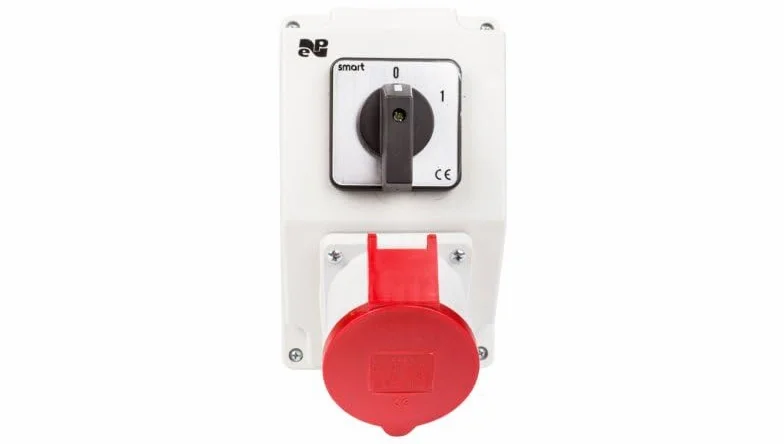 Zestaw instalacyjny z gniazdem 32A 5P RS-Z (0-1) czerwony 6274-00 do 5901752631939