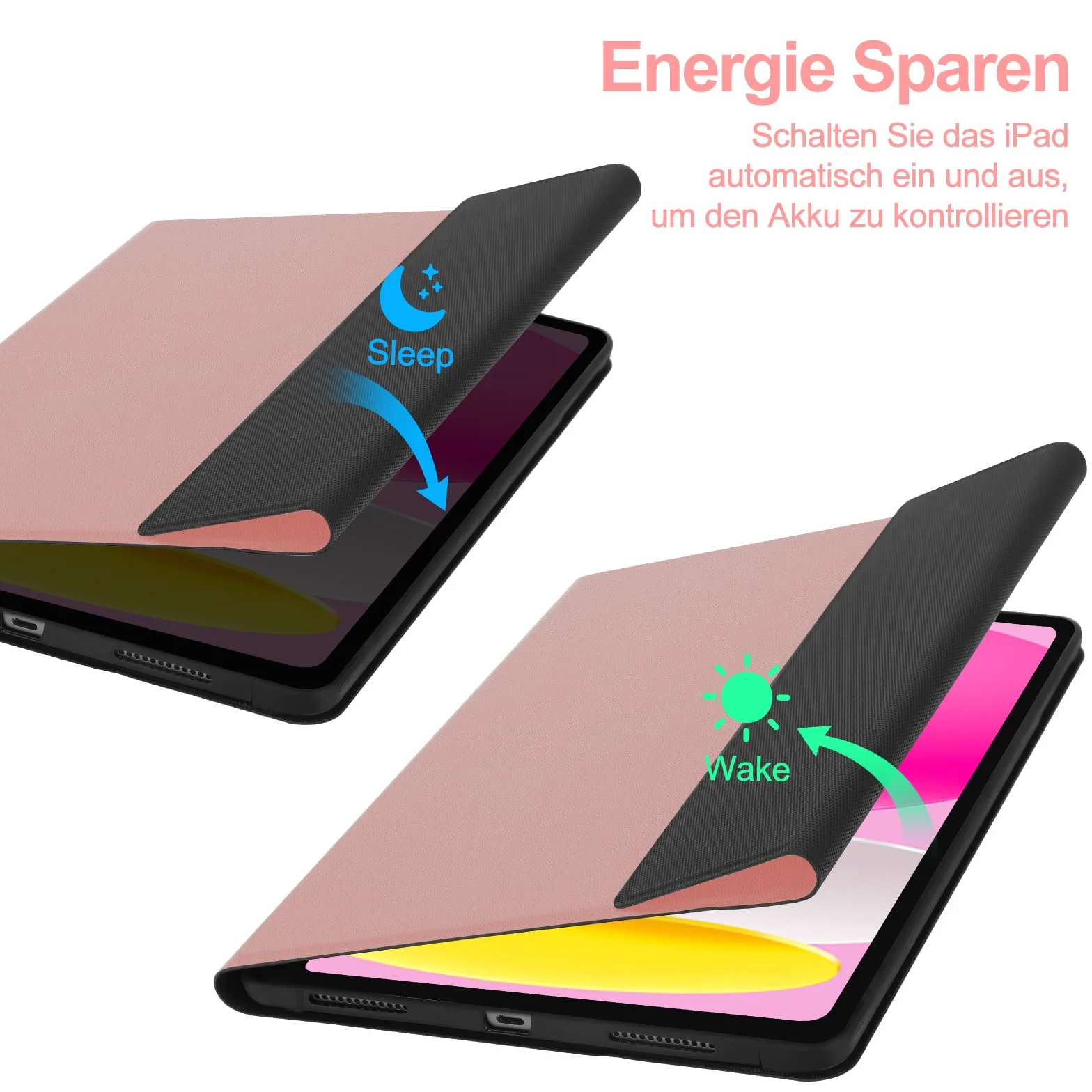 JADEMALL Etui na iPad 10 generacji z klawiaturą - etui na klawiaturę do iPad 10 generacji 2022, magnetyczna klawiatura QWERTZ Bluetooth, czarne