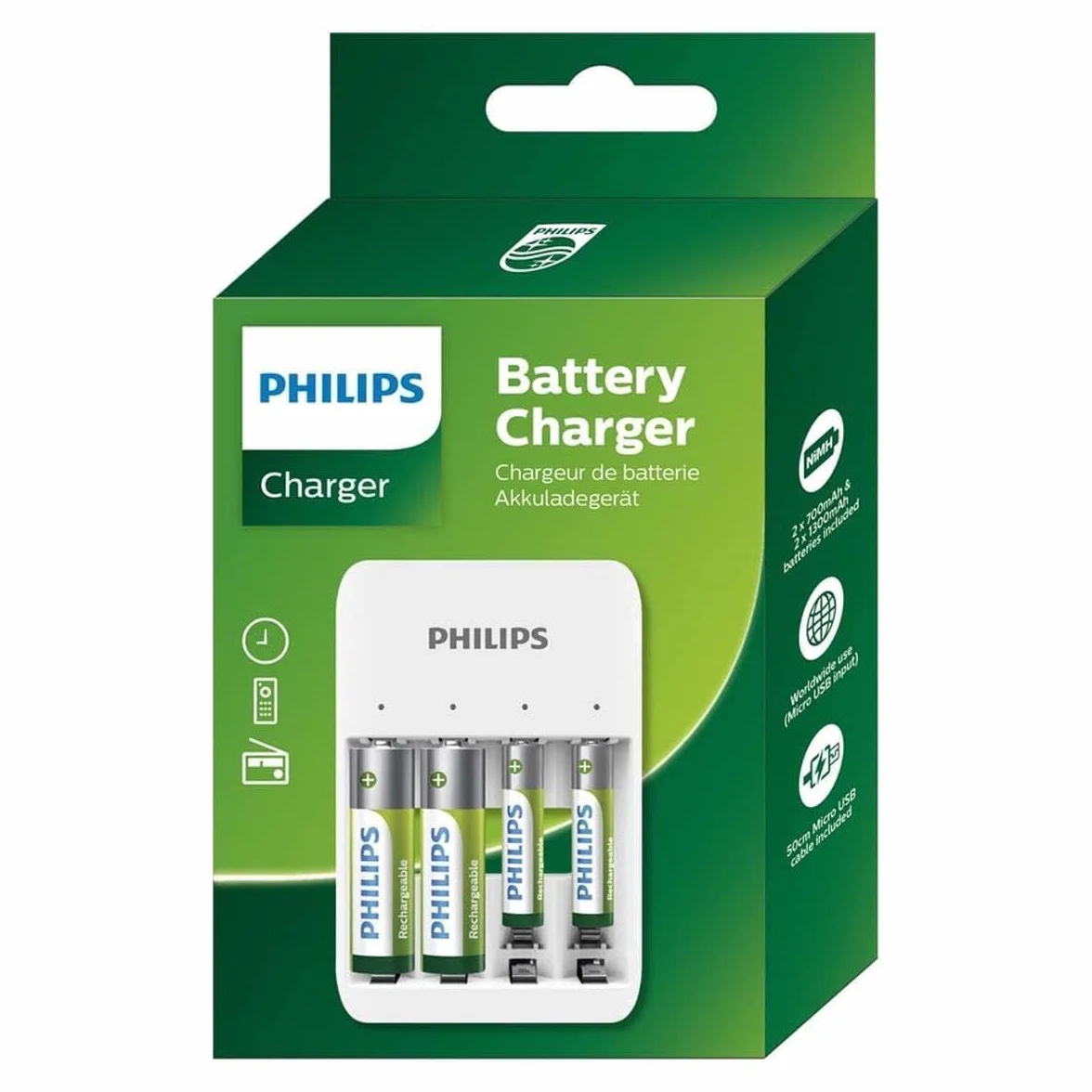 Philips Ładowarka do baterii USB uniwersalna do akumulatorów AA AAA