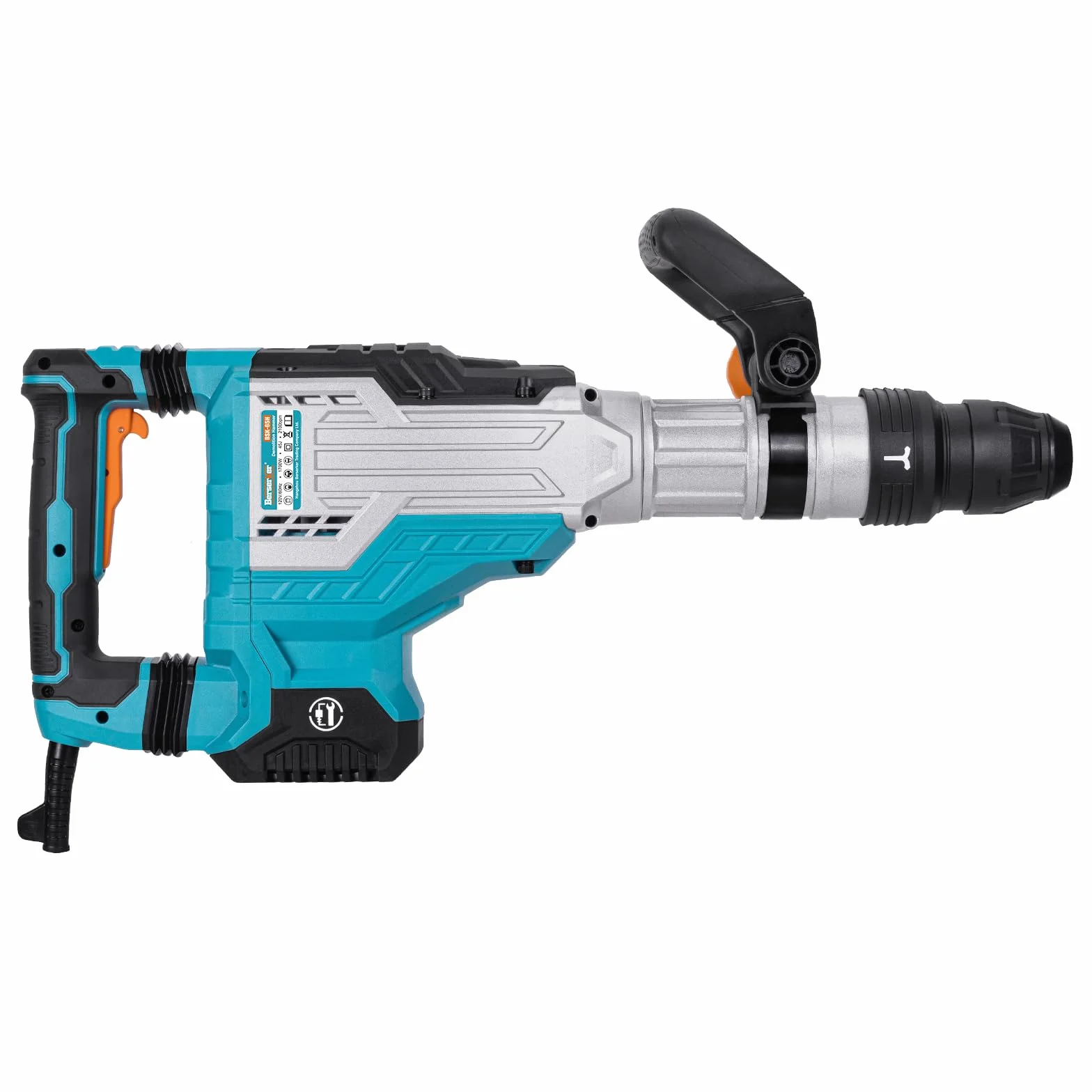 Berserker 1700 W 11.3 kg SDS-Max młot wyburzeniowy 1-9/40.6 cm 14-A przewodowy elektryczny wytrzymały demo młot do odpryskiwania betonu/chodnika z futerałem do przenoszenia dłuta płaskiego