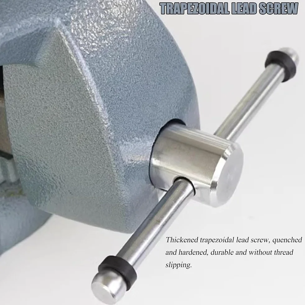 Imadło stołowe Heavy Duty, wielofunkcyjne imadło stołowe, uniwersalne imadło 5 cali z obrotową podstawą 360°, obrotowy stół roboczy do obróbki drewna, narzędzia ciesielskie