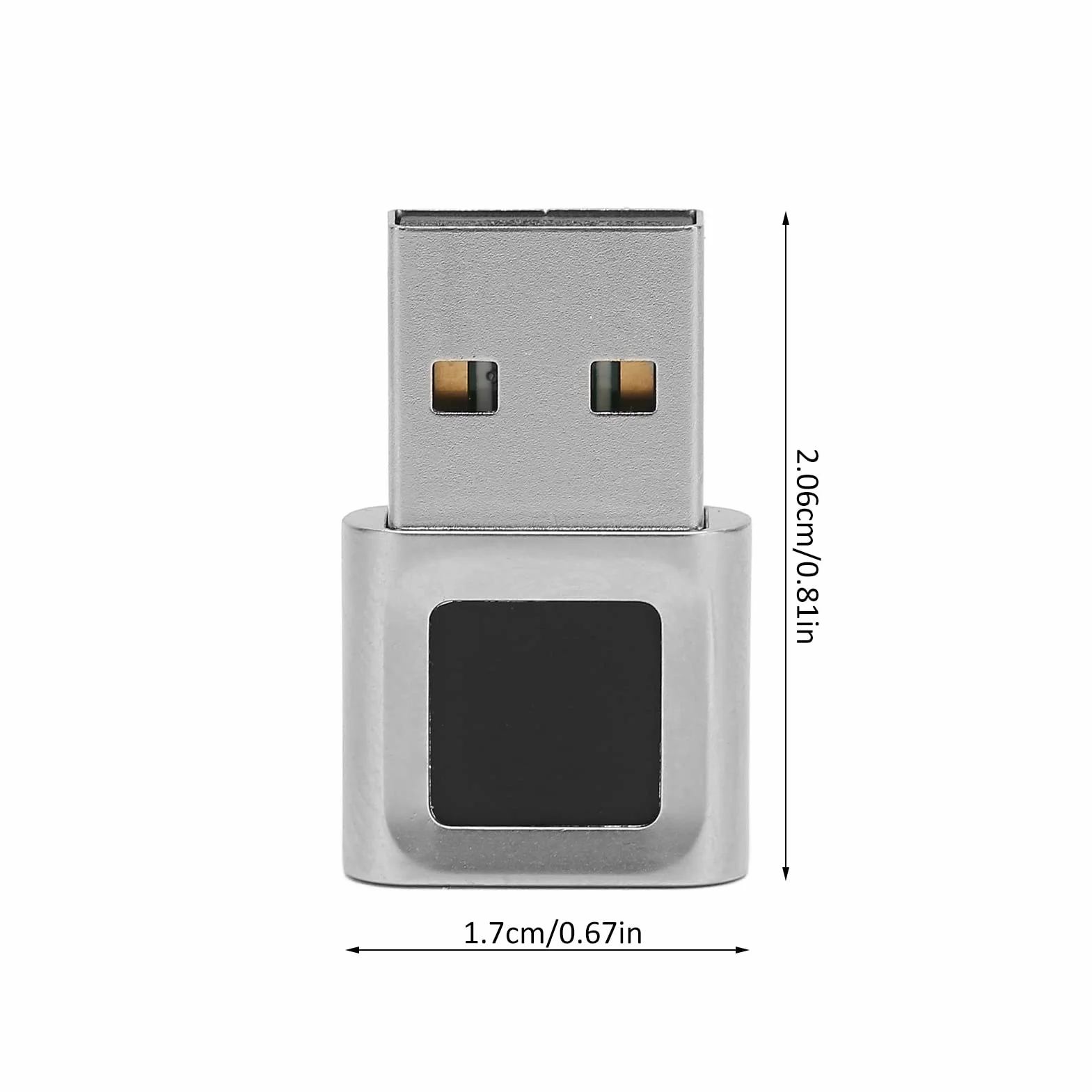 Czytnik Linii Papilarnych USB, Wykrywanie 360° w Zakresie 0,5S, Skaner Linii Papilarnych Hello, Czujnik Linii Papilarnych Wysoka Czułość Szybkie Dopasowanie Biometryczne dla Windows7 8 10 dla Laptopa