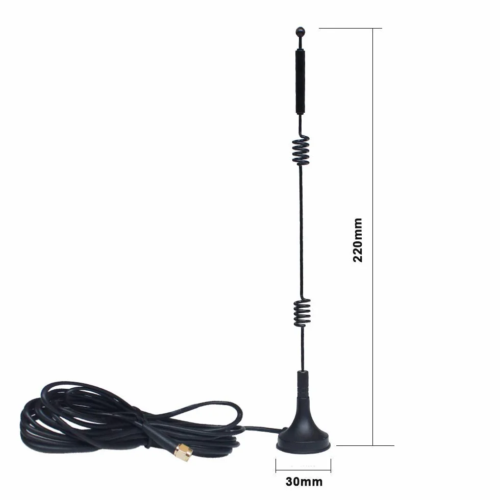Podwójna antena magnetyczna 12 dB wielokierunkowa 2,4G/5G/5,8G biczowa SMA kabel 3 m
