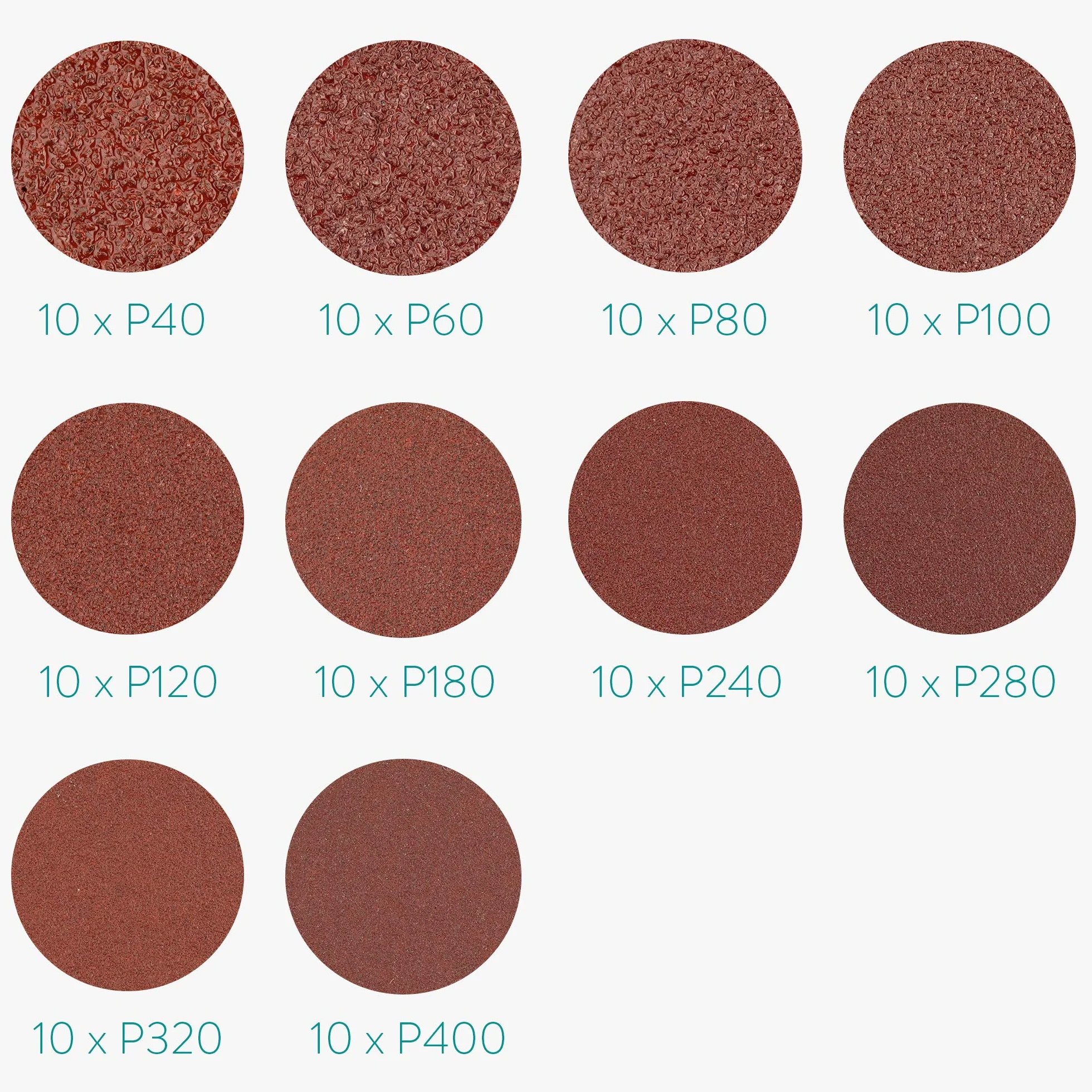 Navaris 100 x rzep Delta papier ścierny do szlifierek trójkątnych - ziarnistość 40-400 - 93 x 93 x 93 mm - zestaw trójkątnych arkuszy szlifierskich do szlifierek delta