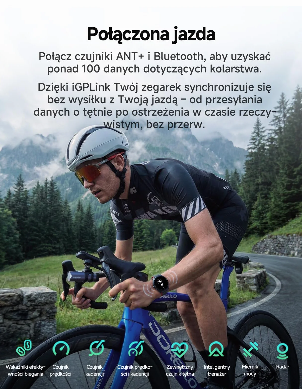iGPSPORT VeRun Ultralekki Smartwatch AMOLED 1,32" GPS Dwuczęstotliwościowy 14 Dni Baterii Nawigacja Offline Szary