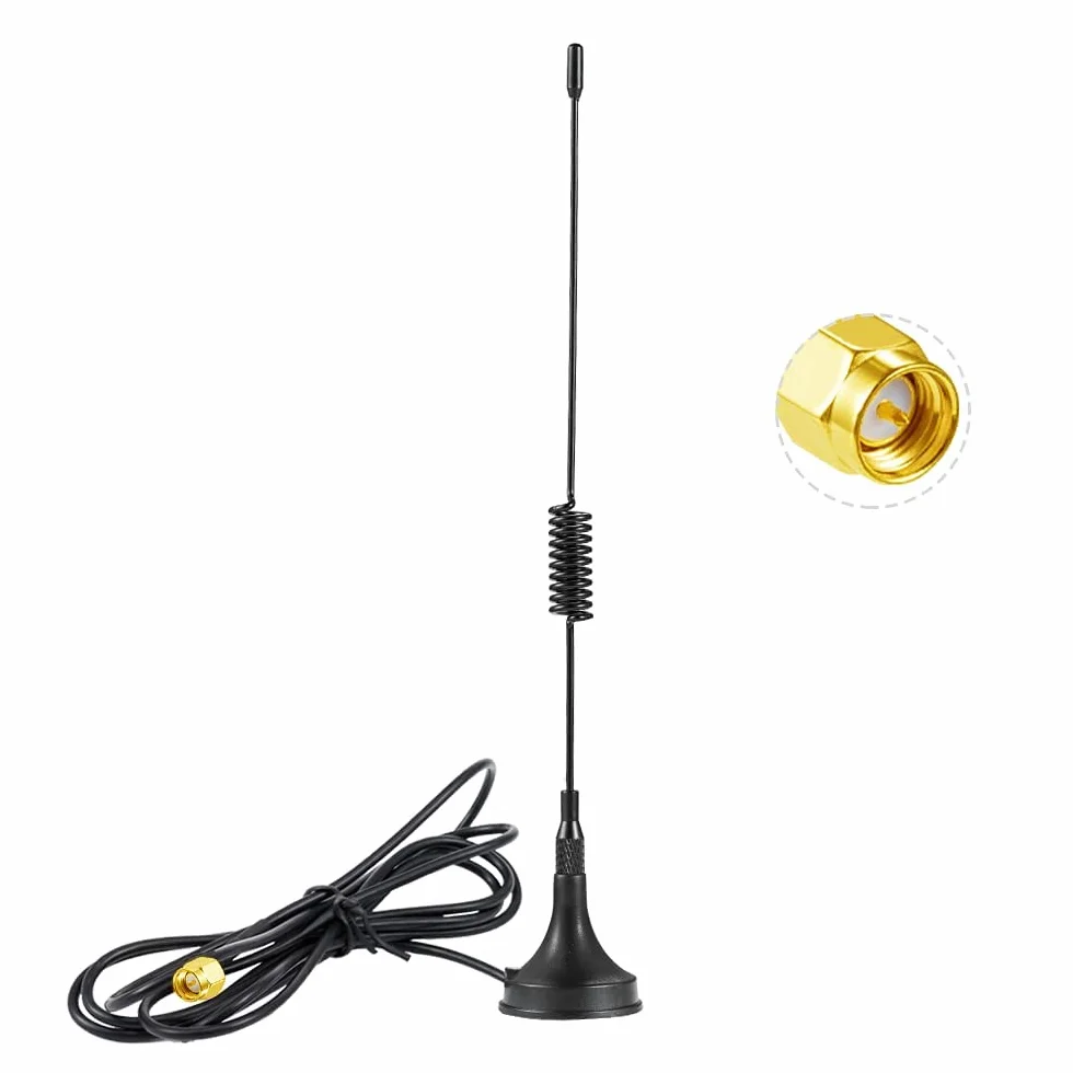 Vecys Antena GSM 868 MHz 3dBi SMA Przedłużacz Anteny 3M RG174 Magnetyczna Podstawa SMA Męski Adapter