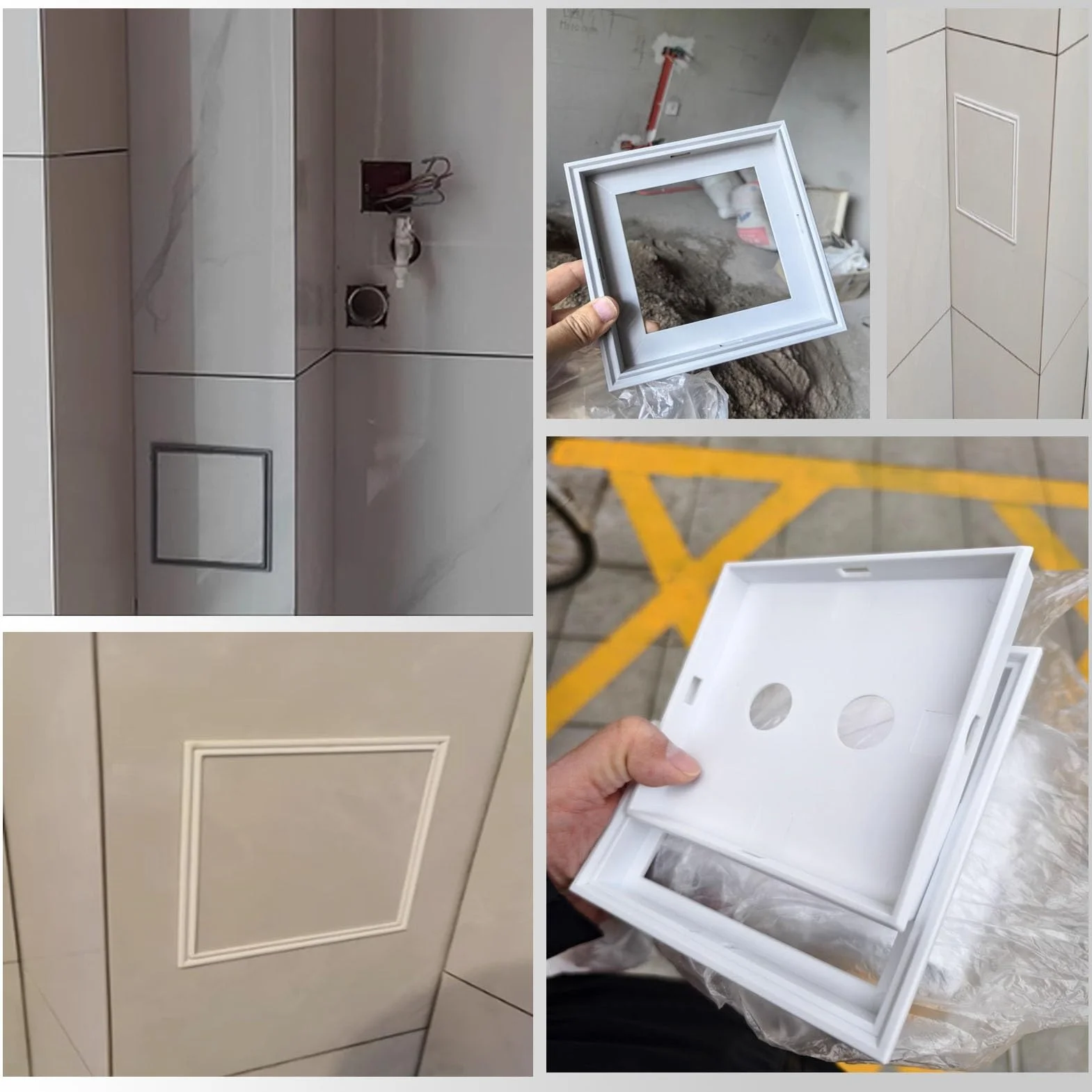 Aluminiowy panel dostępu do płyt kartonowo-gipsowych, zdejmowany, 600 x 200 mm, idealne ukryte drzwi z płytek dla łatwej kontroli i konserwacji ścian (150 x 150 do 500 x 600 mm)
