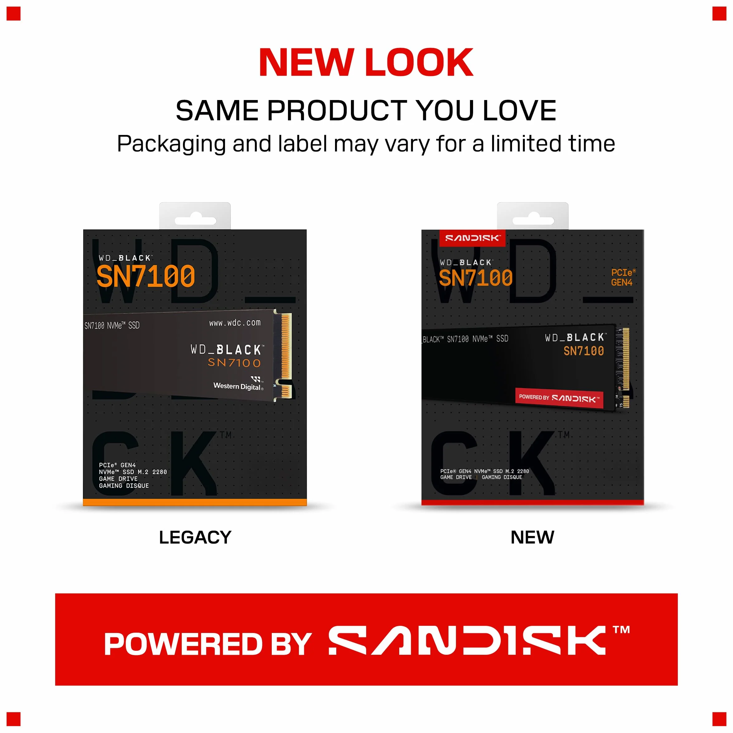 WD_BLACK SN7100 500 GB NVMe SSD M.2 2280